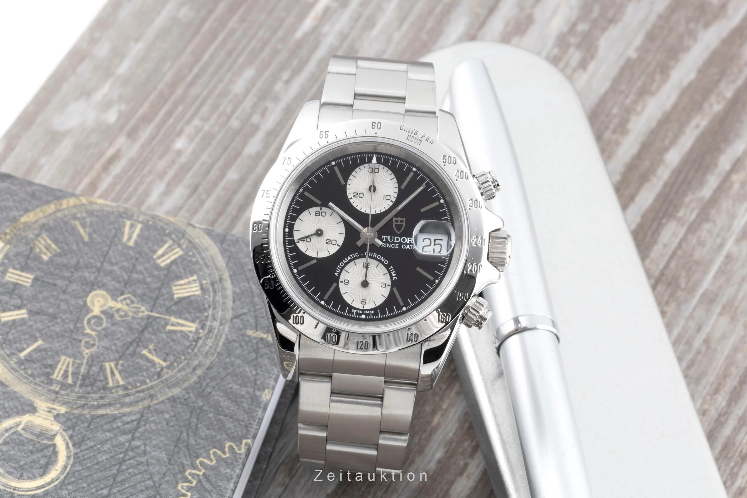Tudor Prince Date chronograph steel automatic men's watch 79280P  [2600929] - Image 4