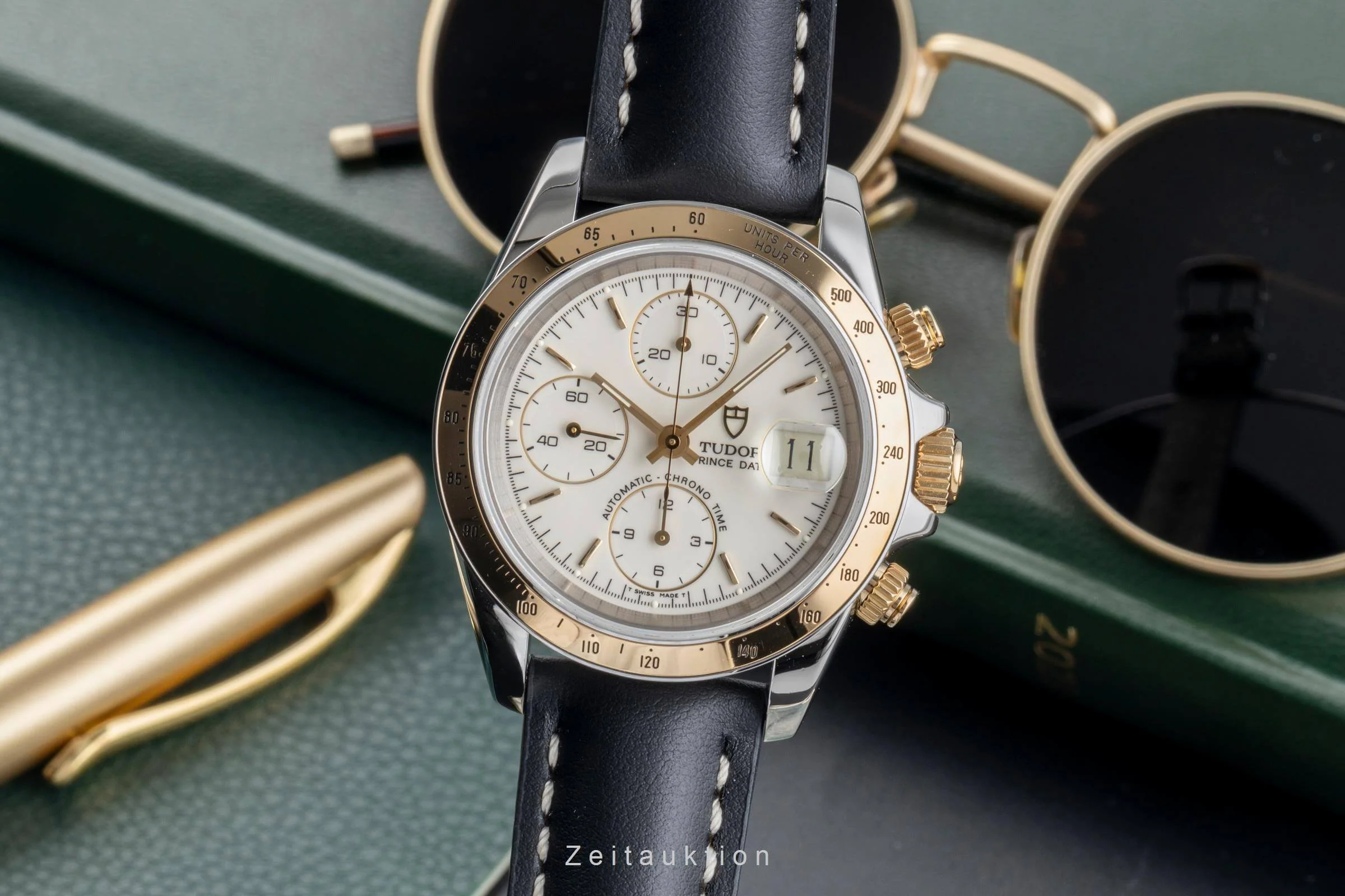Tudor Prince Date chronograph steel / gold automatic men's watch 79263P  [2501075] - Image 2