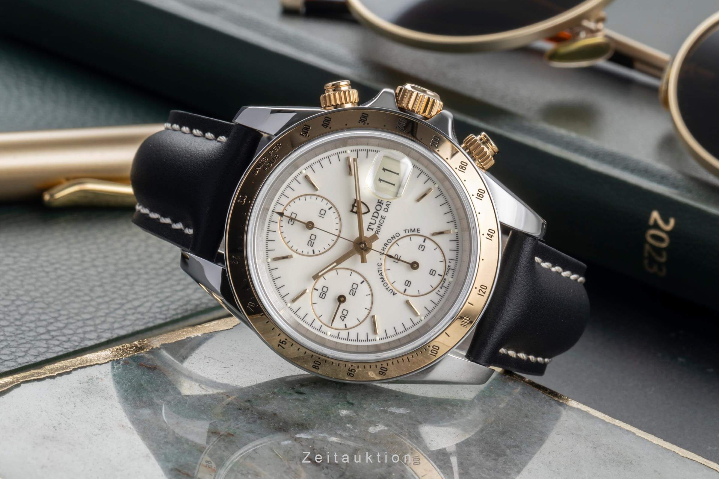 Tudor Prince Date chronograph steel / gold automatic men's watch 79263P  [2501075] - Image 3