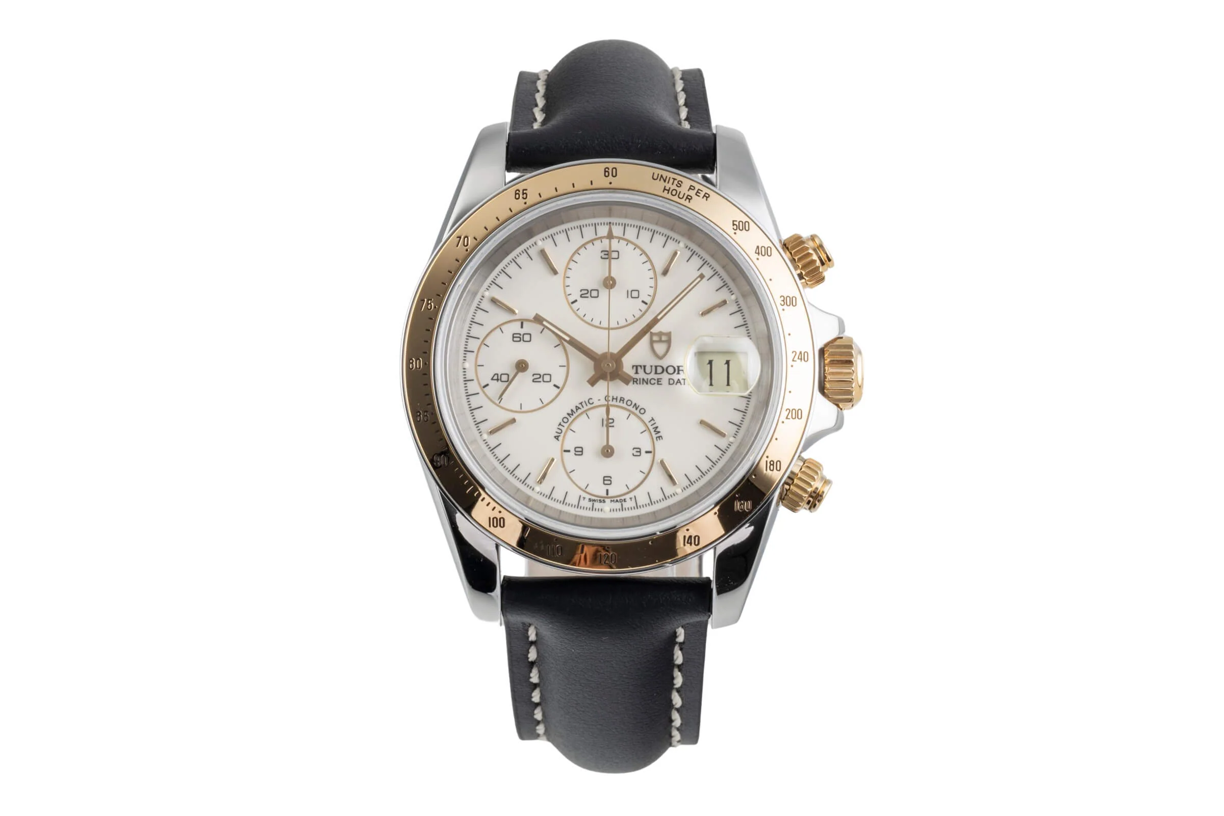 Tudor Prince Date chronograph steel / gold automatic men's watch 79263P  [2501075] - Image 5