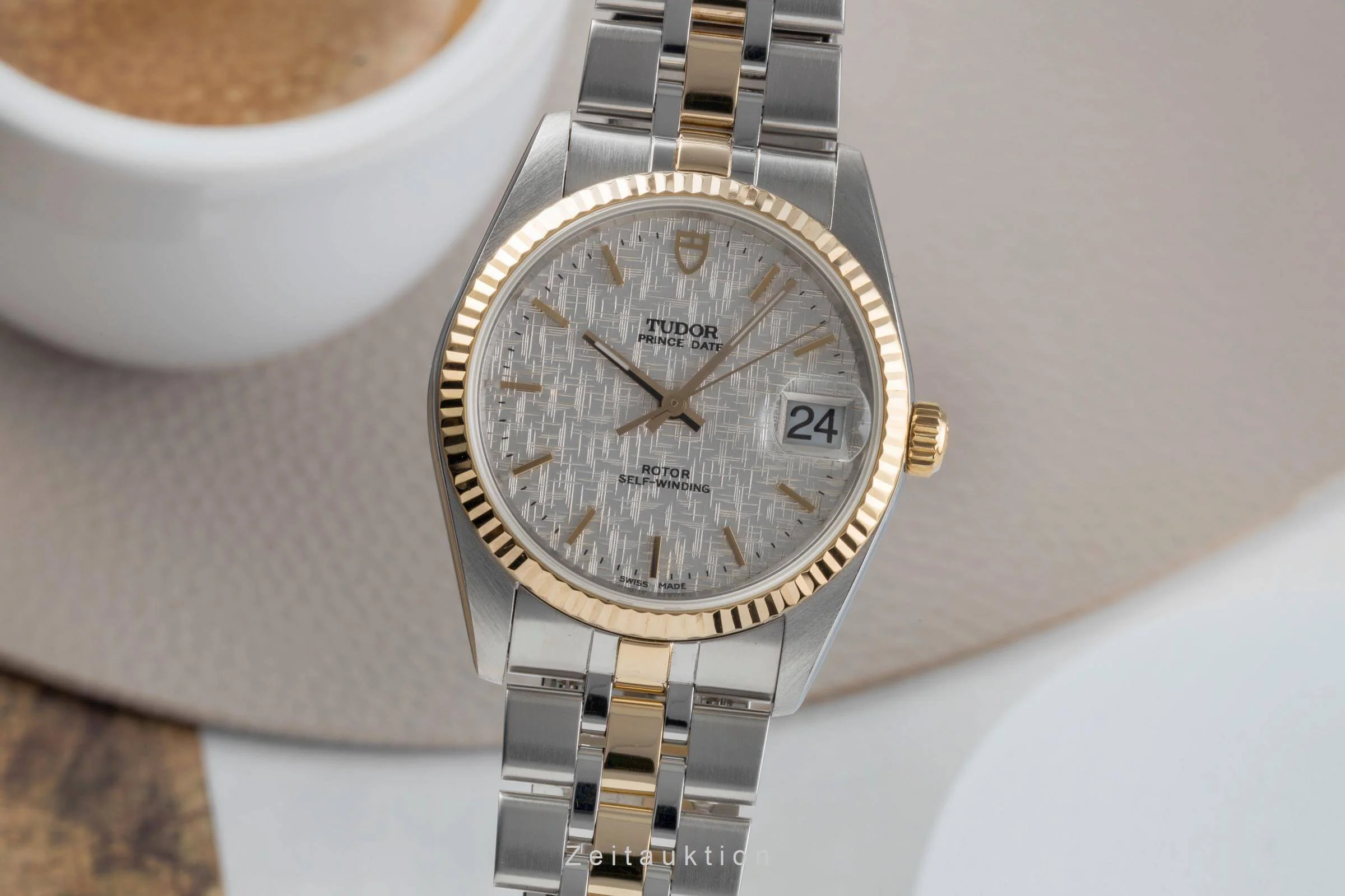 Tudor Prince Date steel / gold automatic men's watch 74033  [2500402] - Image 2