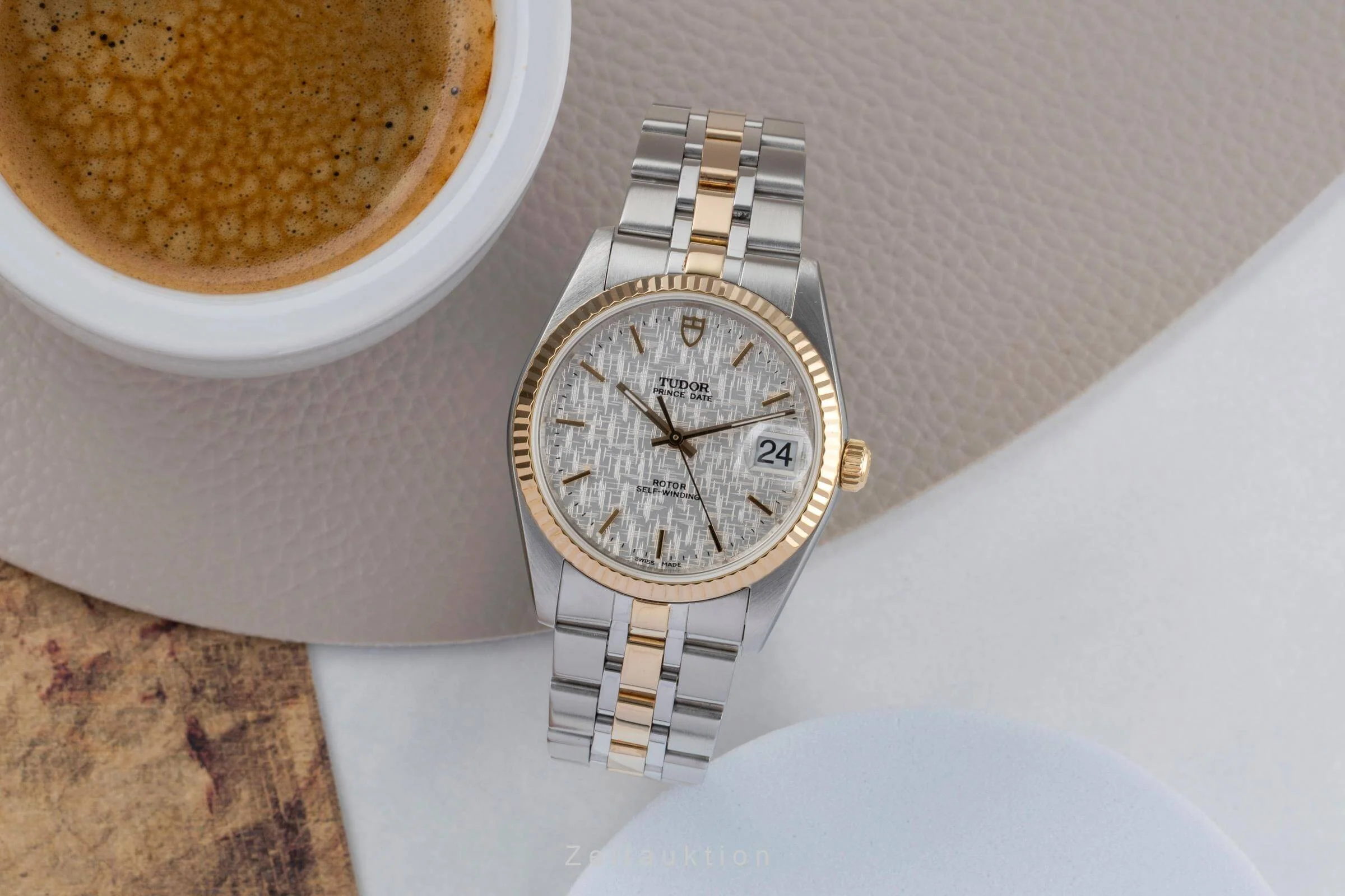 Tudor Prince Date steel / gold automatic men's watch 74033  [2500402] - Image 4