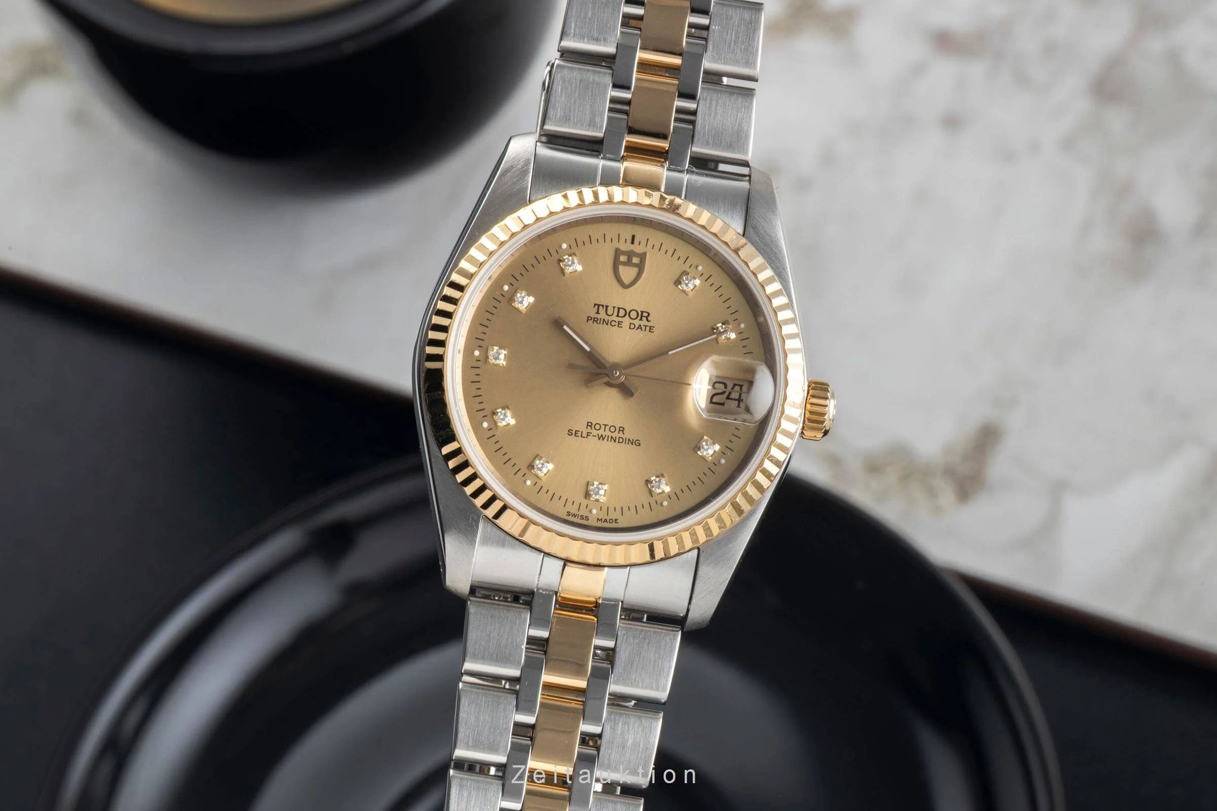 Tudor Prince Date steel / gold automatic men's watch 74033  [2501278] - Image 2