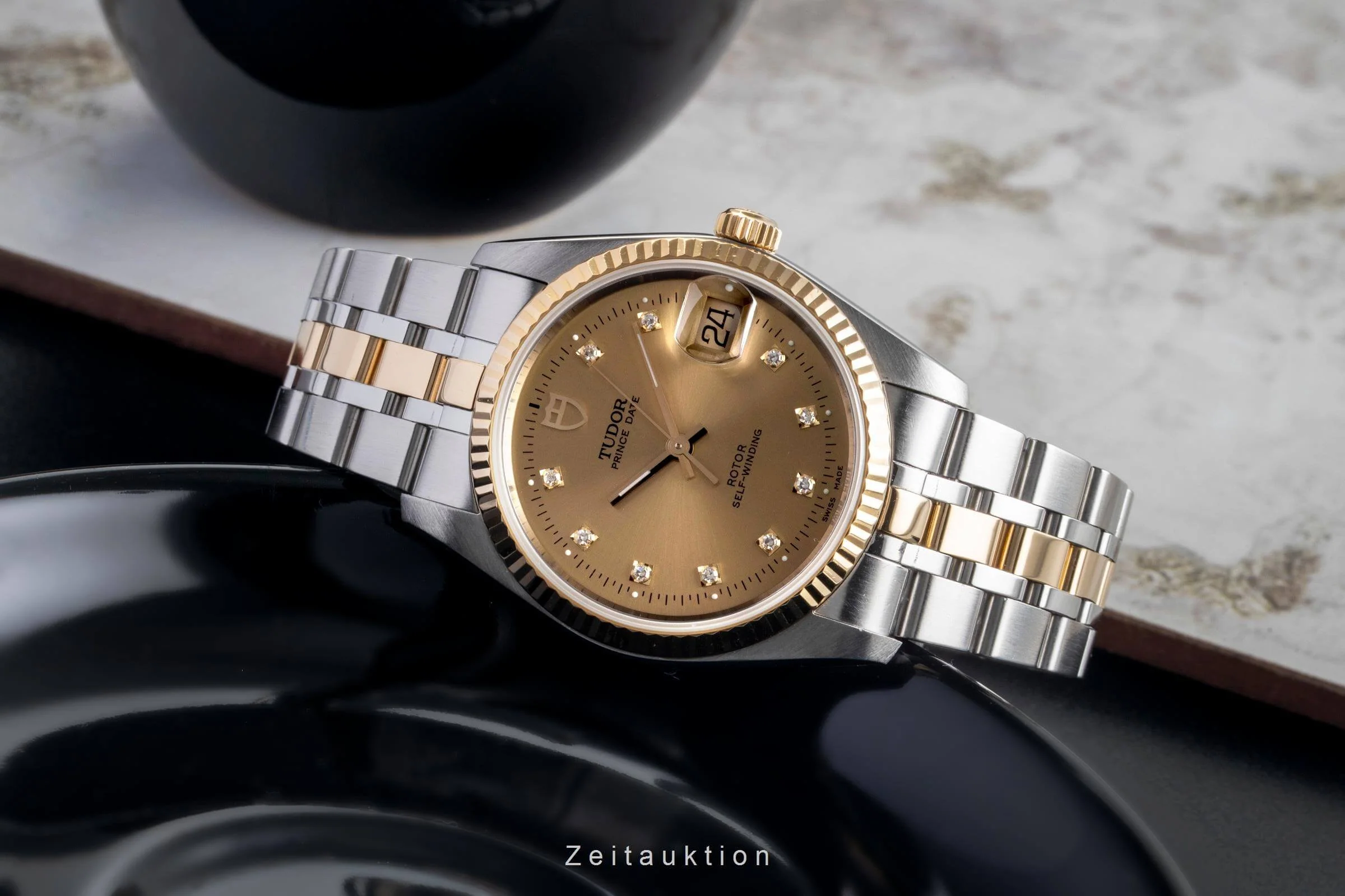 Tudor Prince Date steel / gold automatic men's watch 74033  [2501278] - Image 3