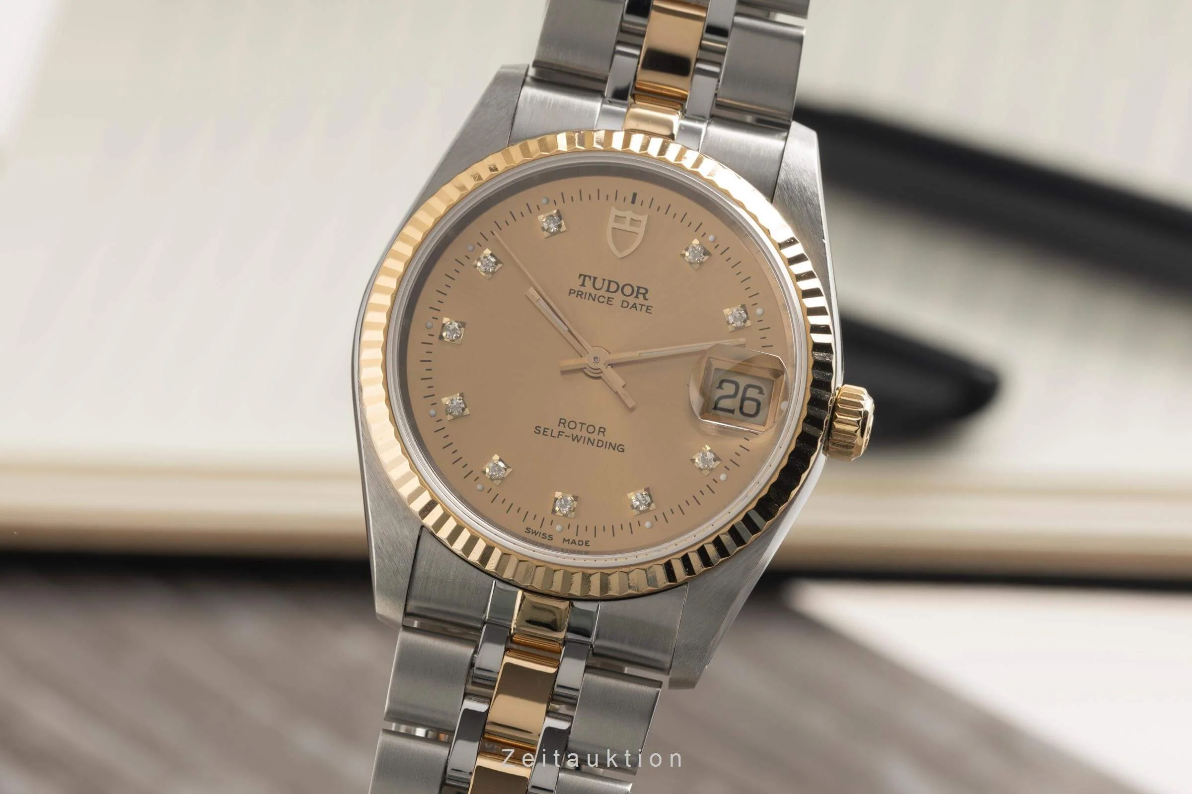Tudor Prince Date steel / gold automatic men's watch 74033  [2501279] - Image 2