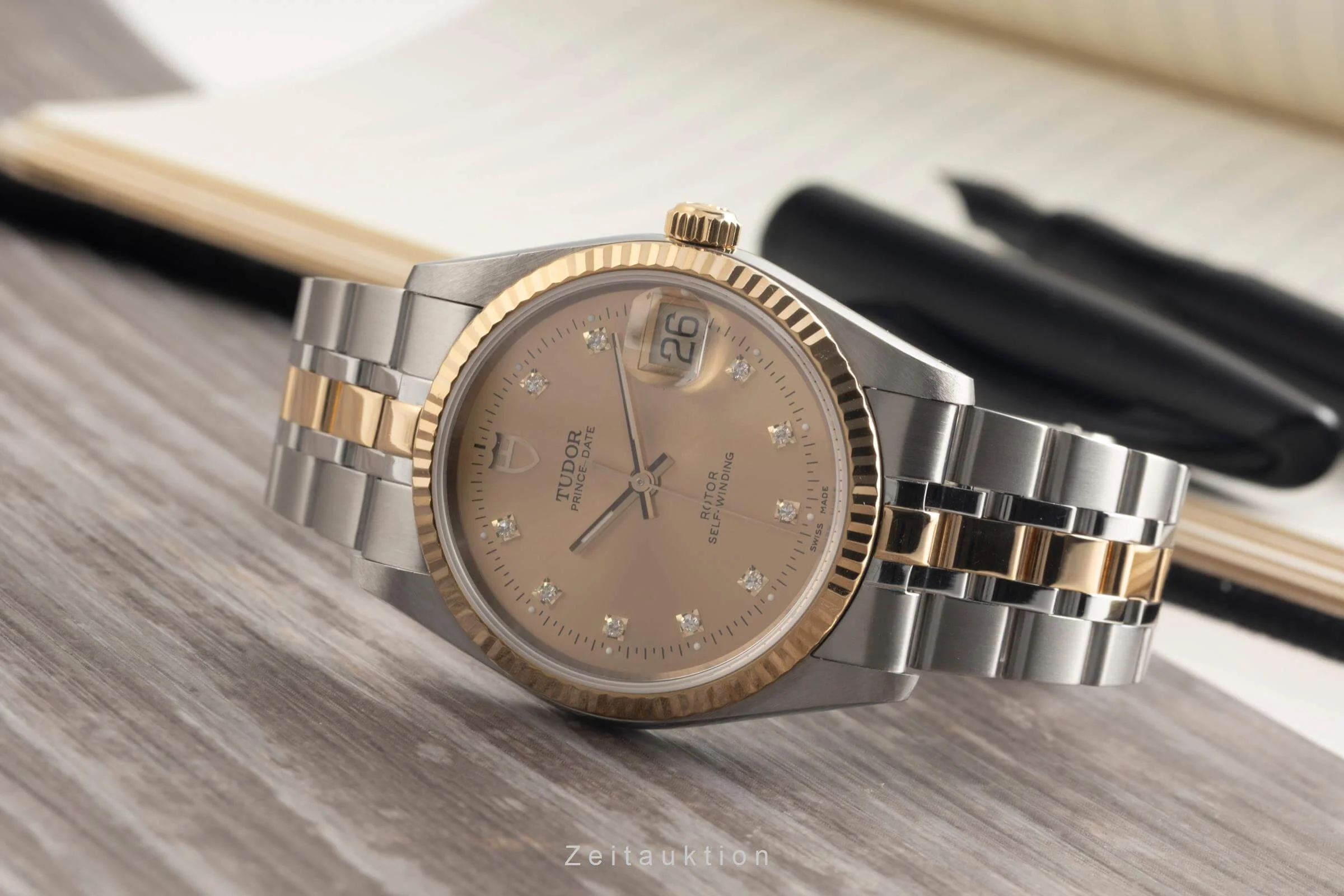 Tudor Prince Date steel / gold automatic men's watch 74033  [2501279] - Image 3