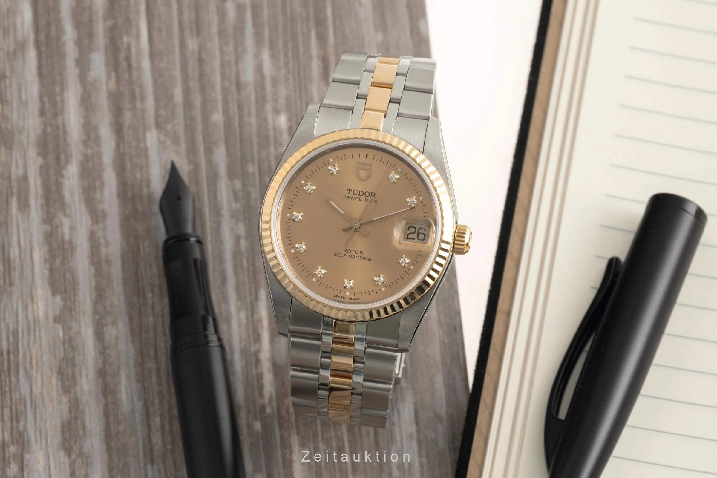 Tudor Prince Date steel / gold automatic men's watch 74033  [2501279] - Image 4