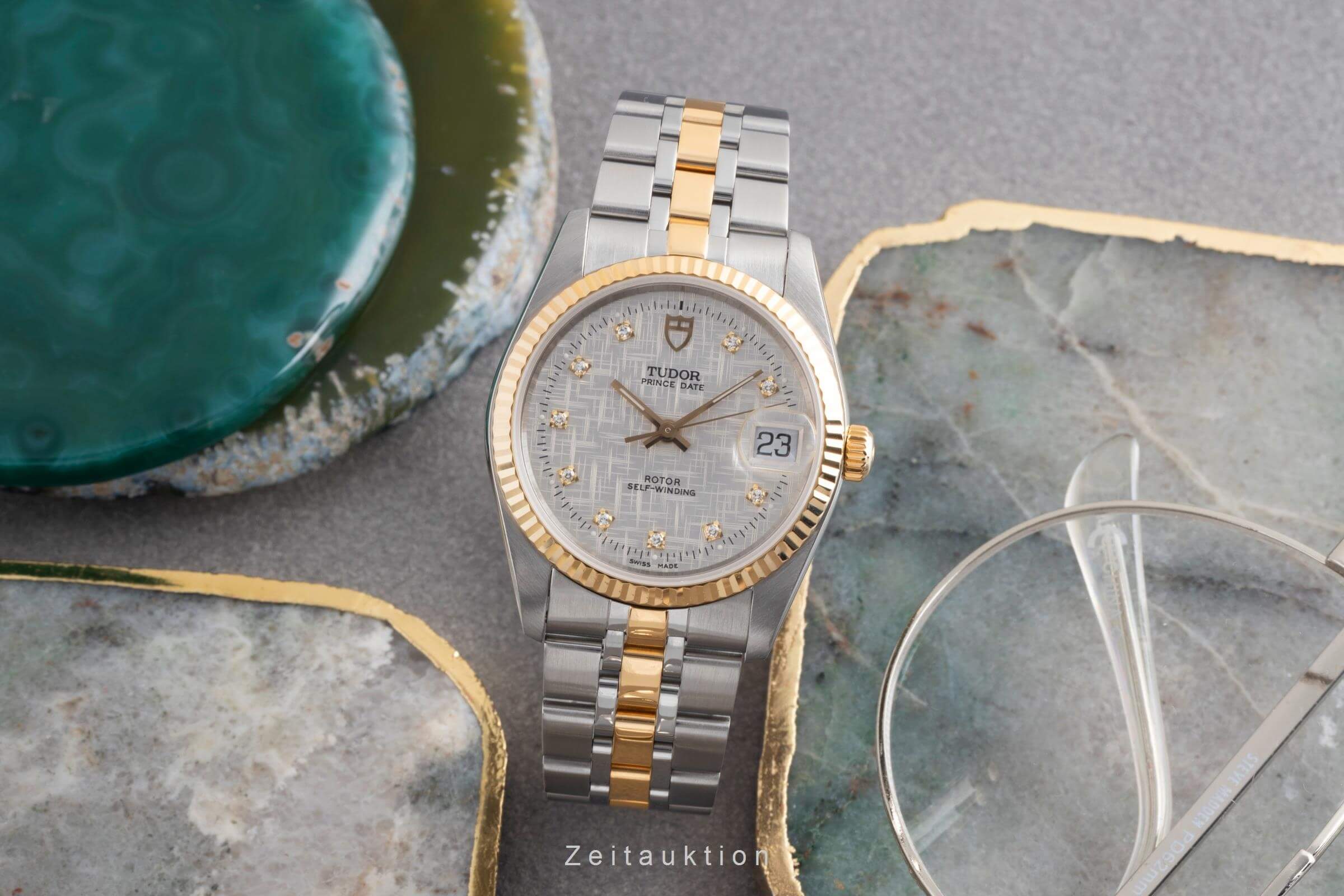 Tudor Prince Date steel / gold automatic men's watch 74033  [2501856] - Image 4