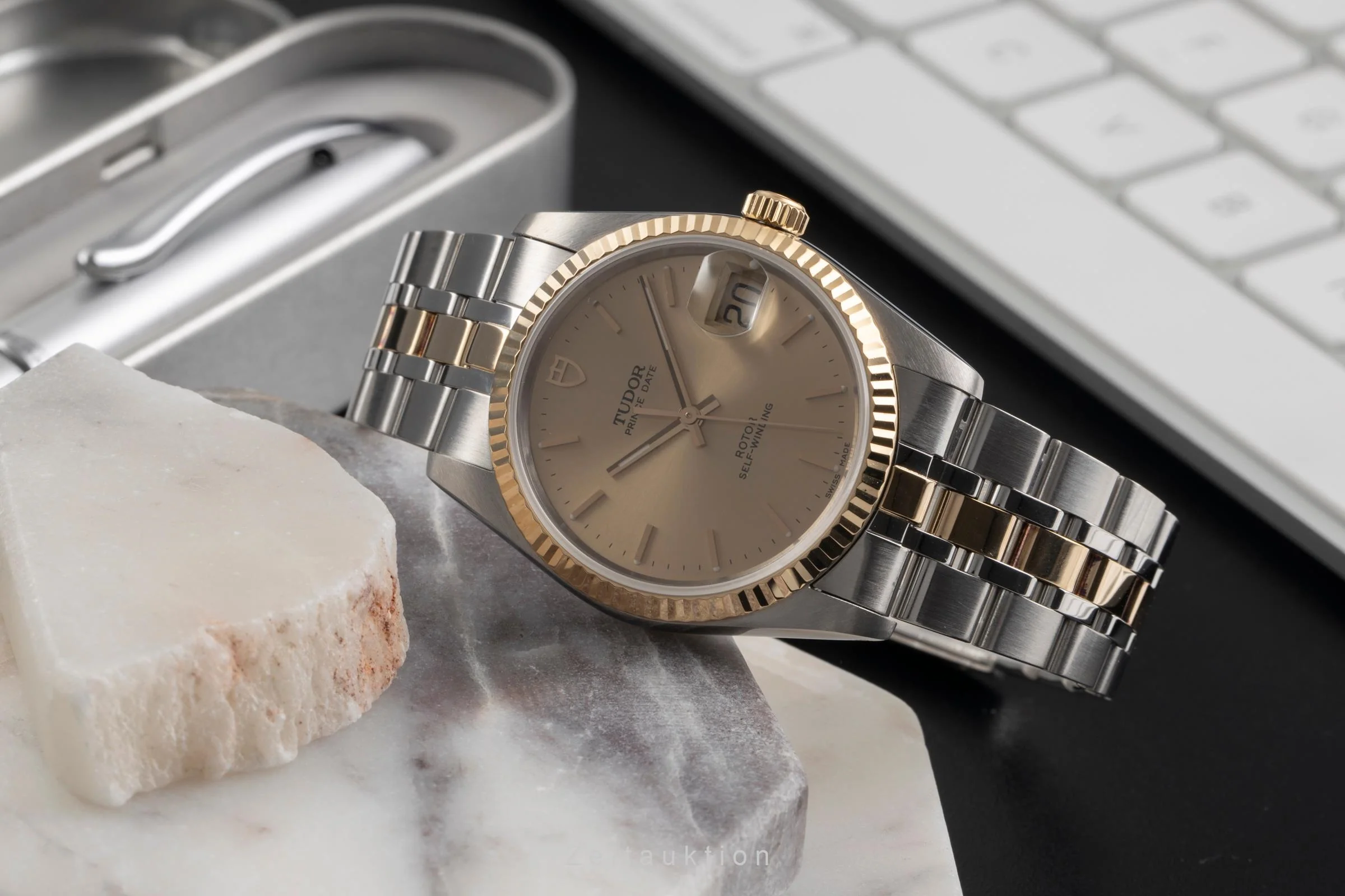 Tudor Prince Date steel / gold automatic men's watch 74033  [2501857] - Image 3
