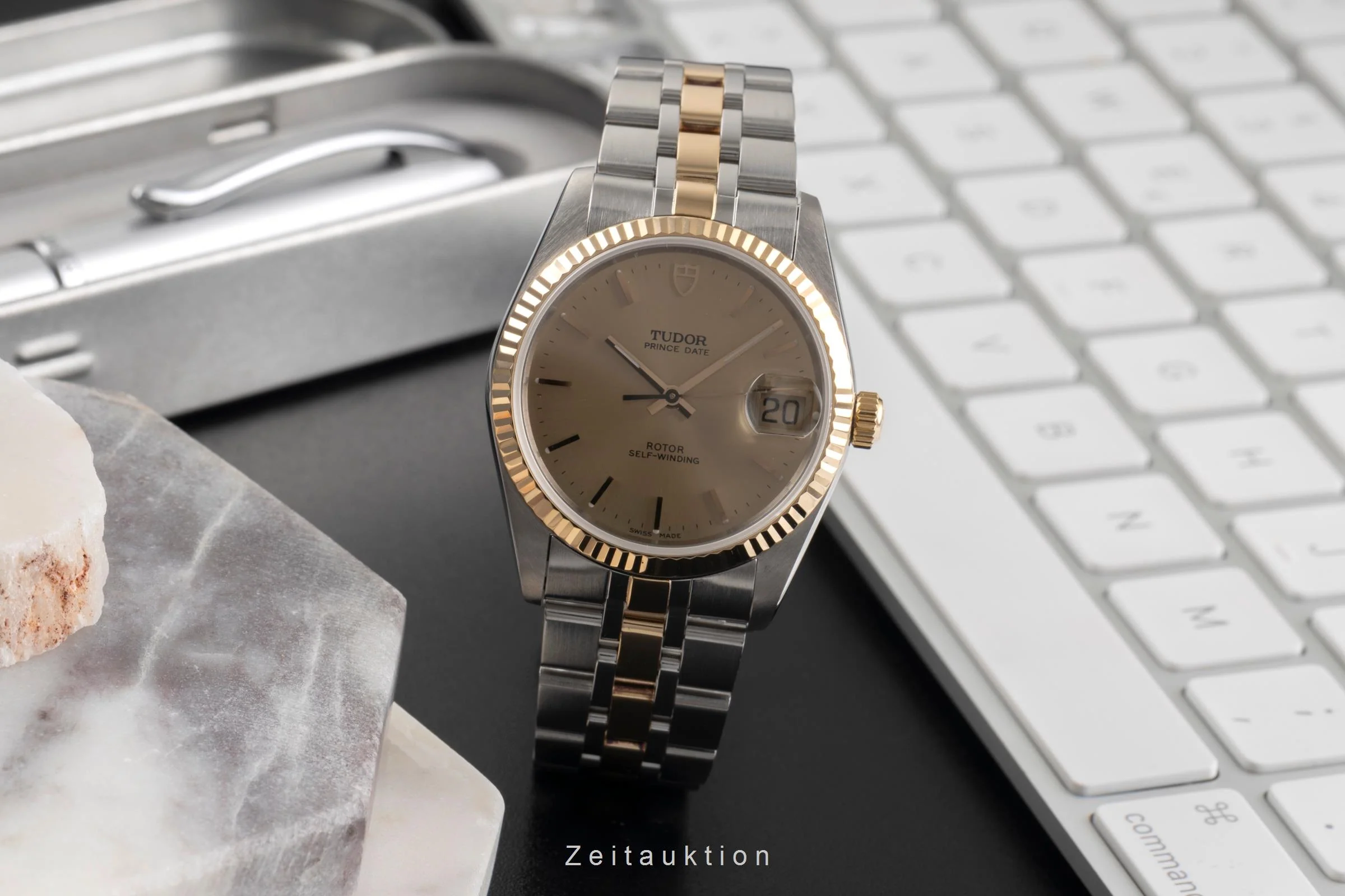 Tudor Prince Date steel / gold automatic men's watch 74033  [2501857] - Image 4