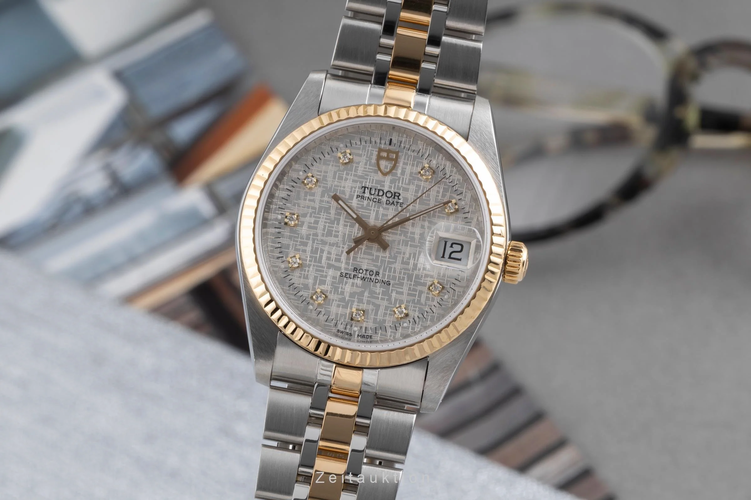 Tudor Prince Date steel / gold automatic men's watch 74033  [2502645] - Image 2