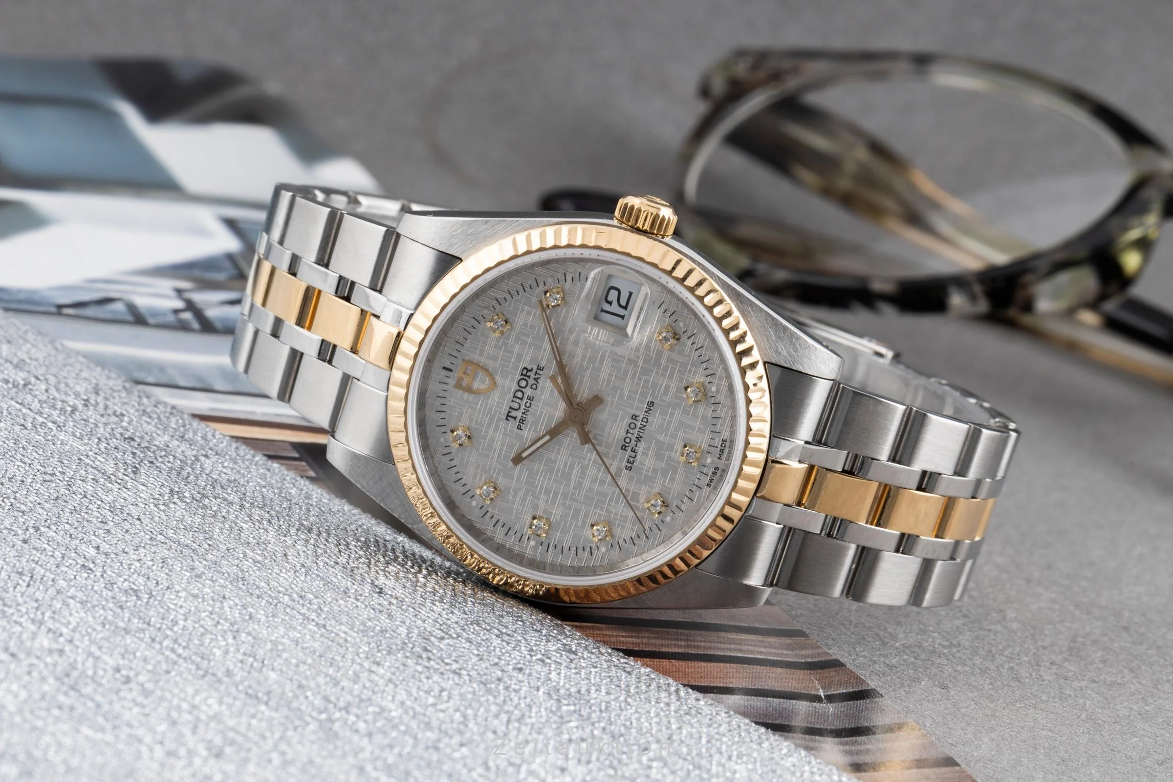 Tudor Prince Date steel / gold automatic men's watch 74033  [2502645] - Image 3