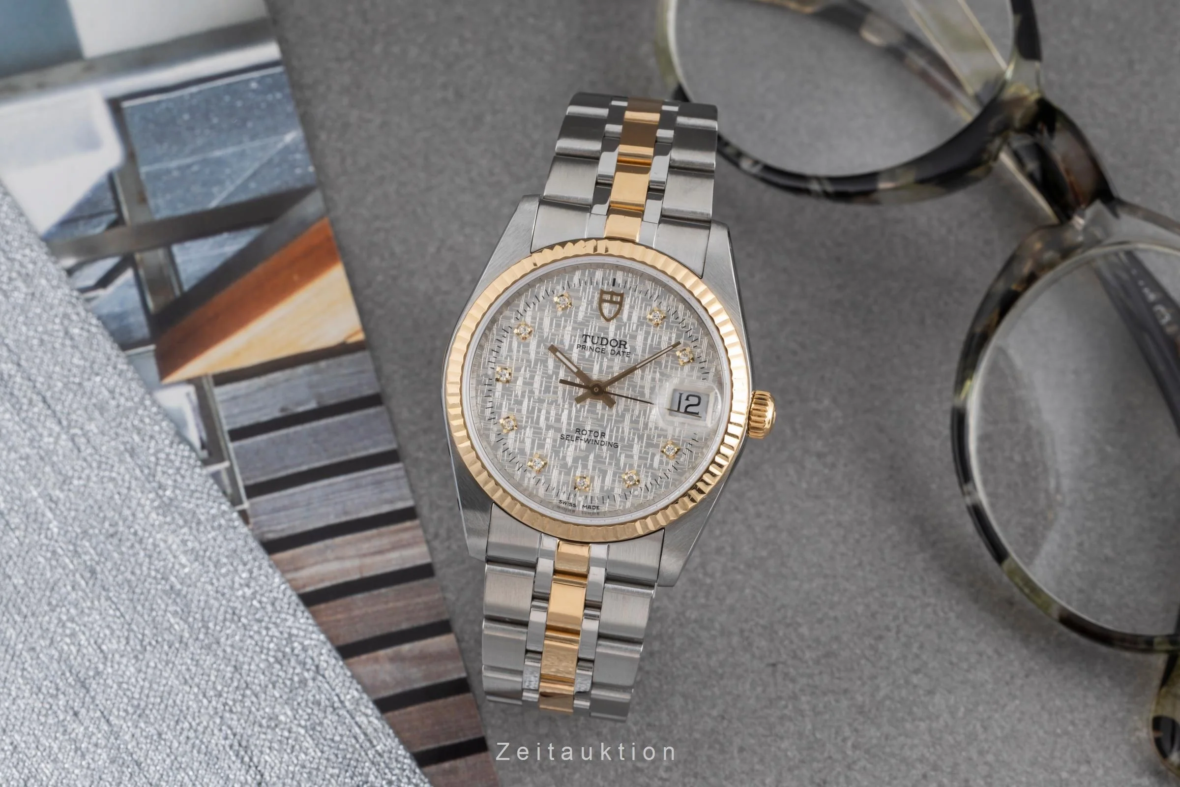 Tudor Prince Date steel / gold automatic men's watch 74033  [2502645] - Image 4