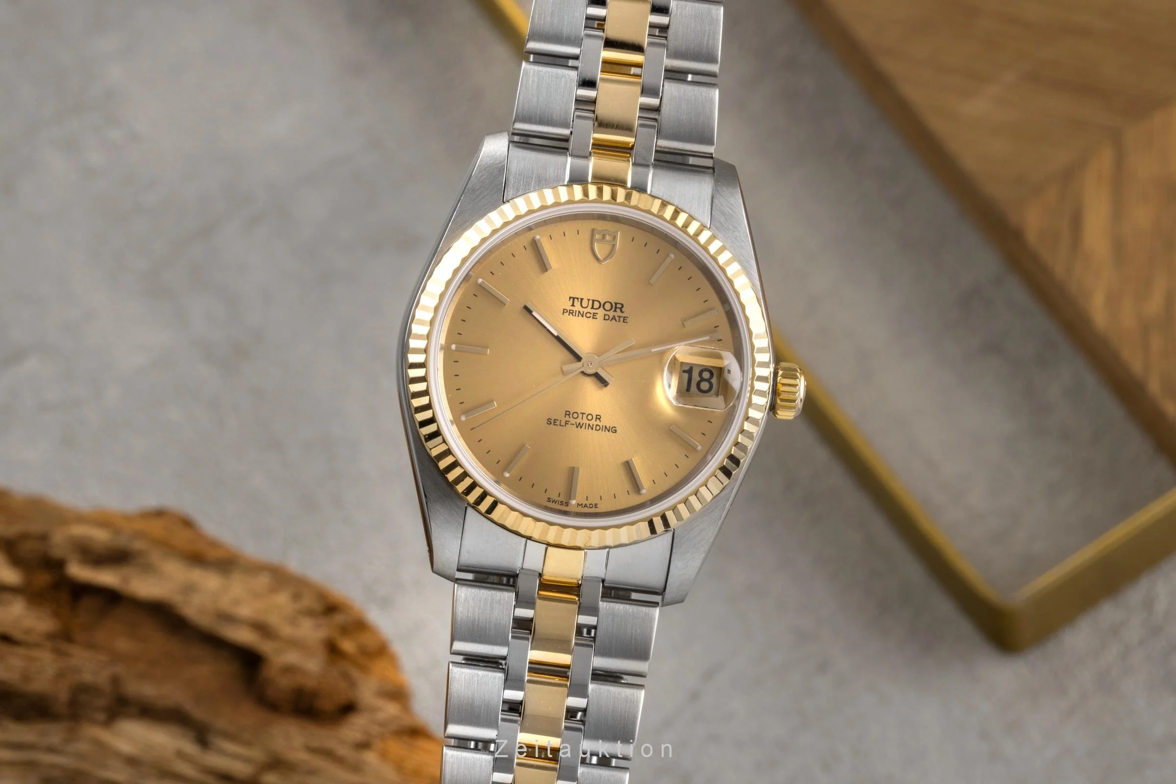 Tudor Prince Date steel / gold automatic men's watch 74033  [2502646] - Image 2