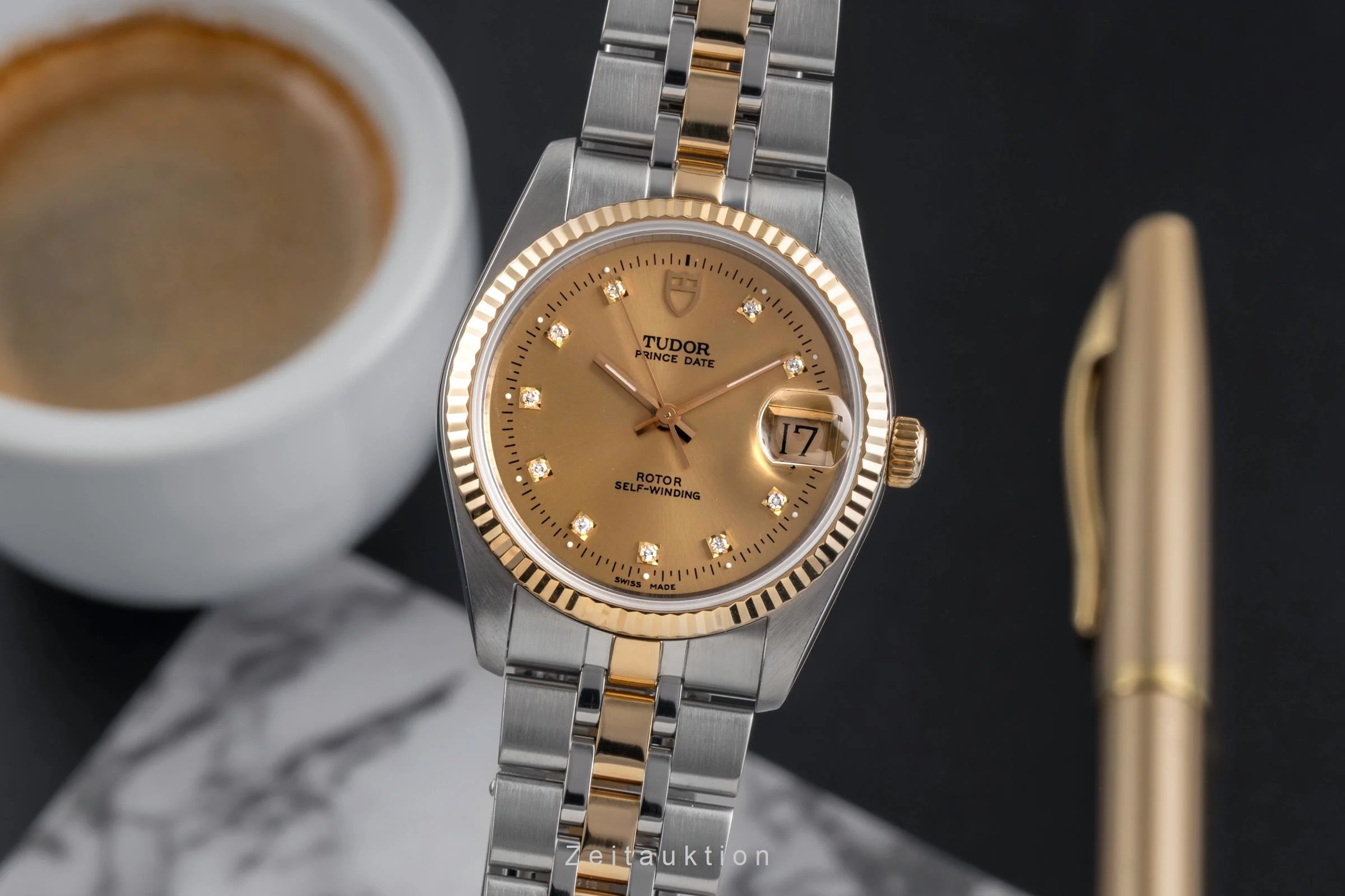Tudor Prince Date steel / gold automatic men's watch 74033  [2503108] - Image 2