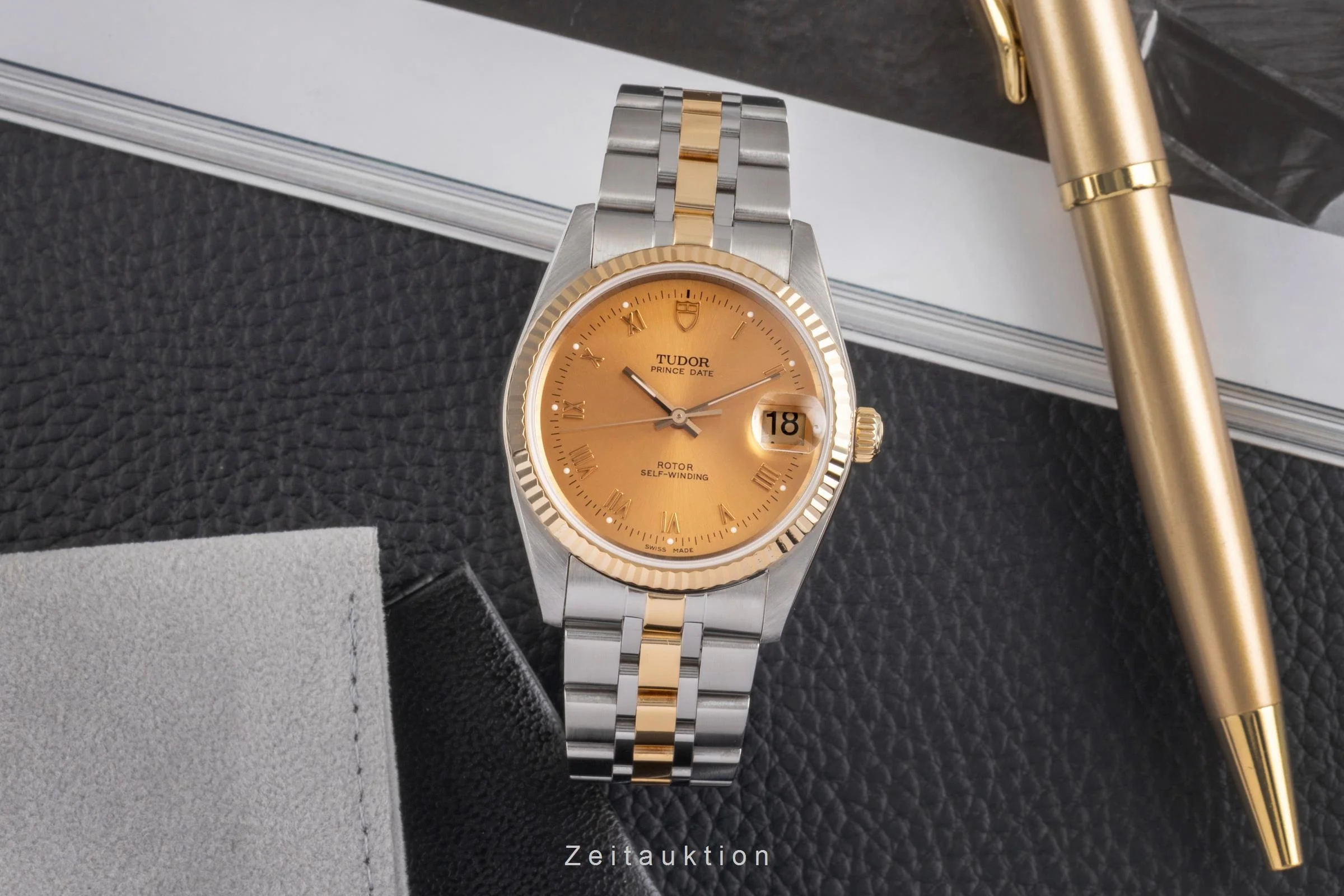 Tudor Prince Date steel / gold automatic men's watch 74033  [2503110] - Image 4