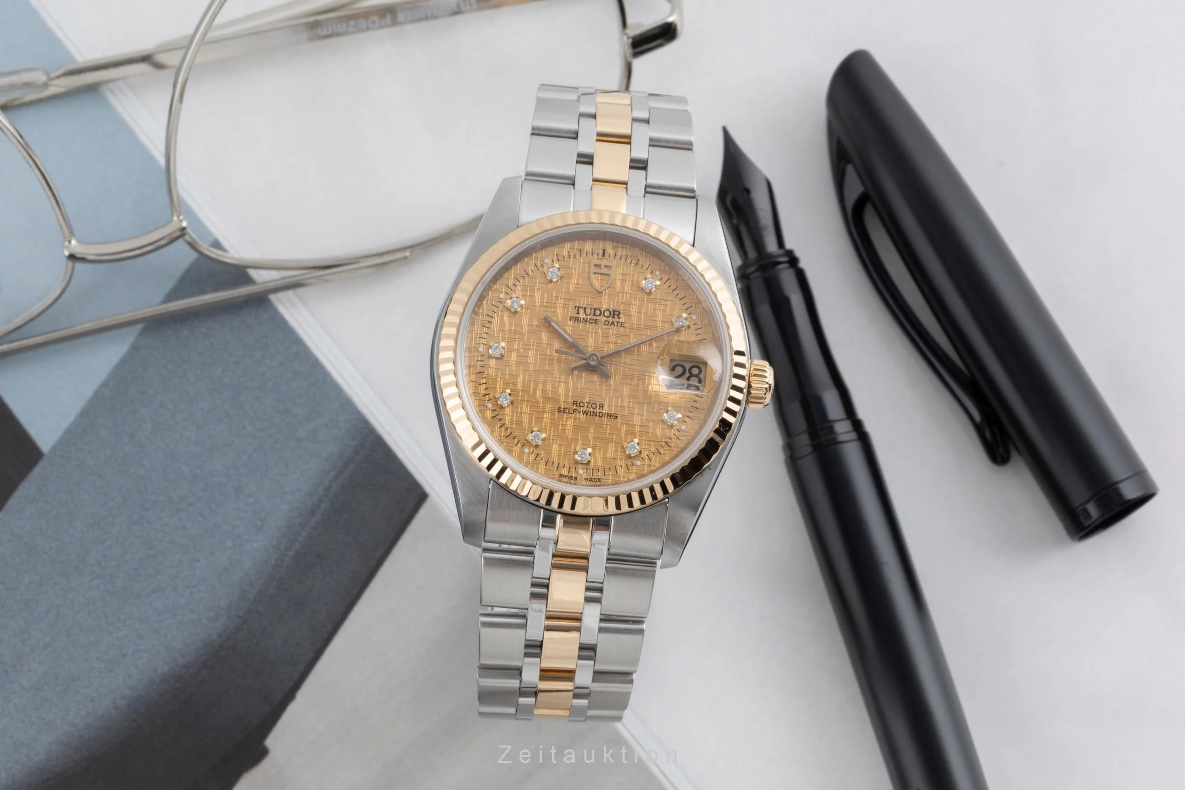 Tudor Prince Date steel / gold automatic men's watch 74033  [2503111] - Image 4