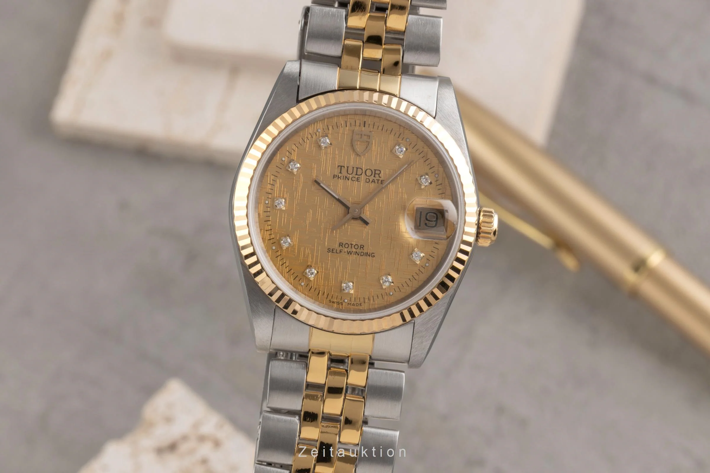 Tudor Prince Date steel / gold automatic men's watch 74033  [2503644] - Image 2