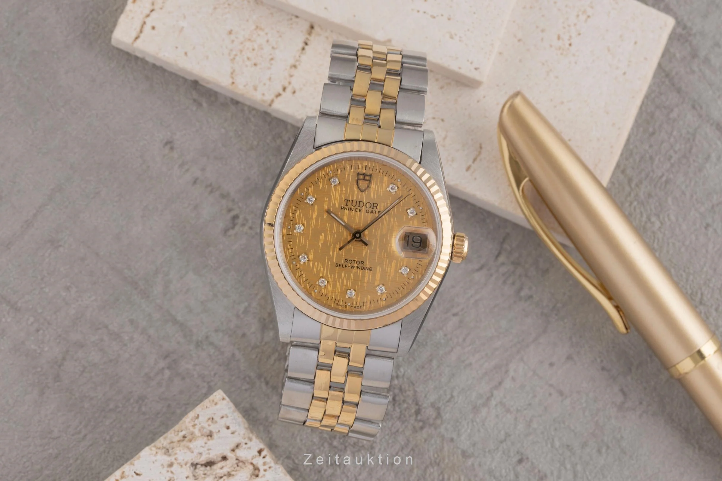 Tudor Prince Date steel / gold automatic men's watch 74033  [2503644] - Image 4