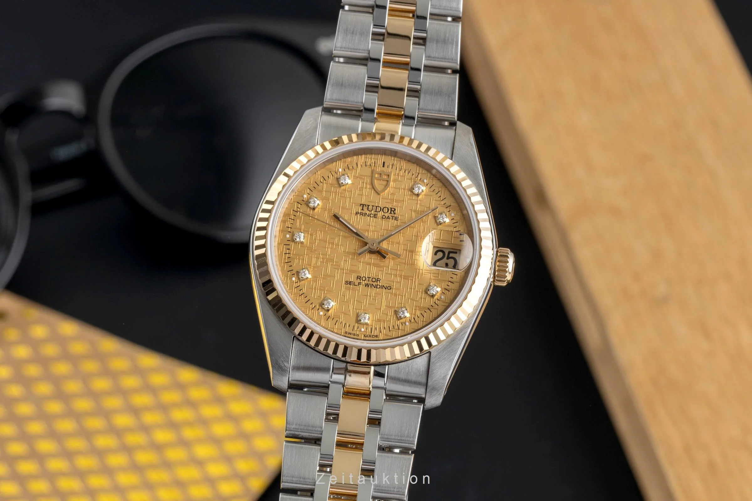 Tudor Prince Date steel / gold automatic men's watch 74033  [2503778] - Image 2