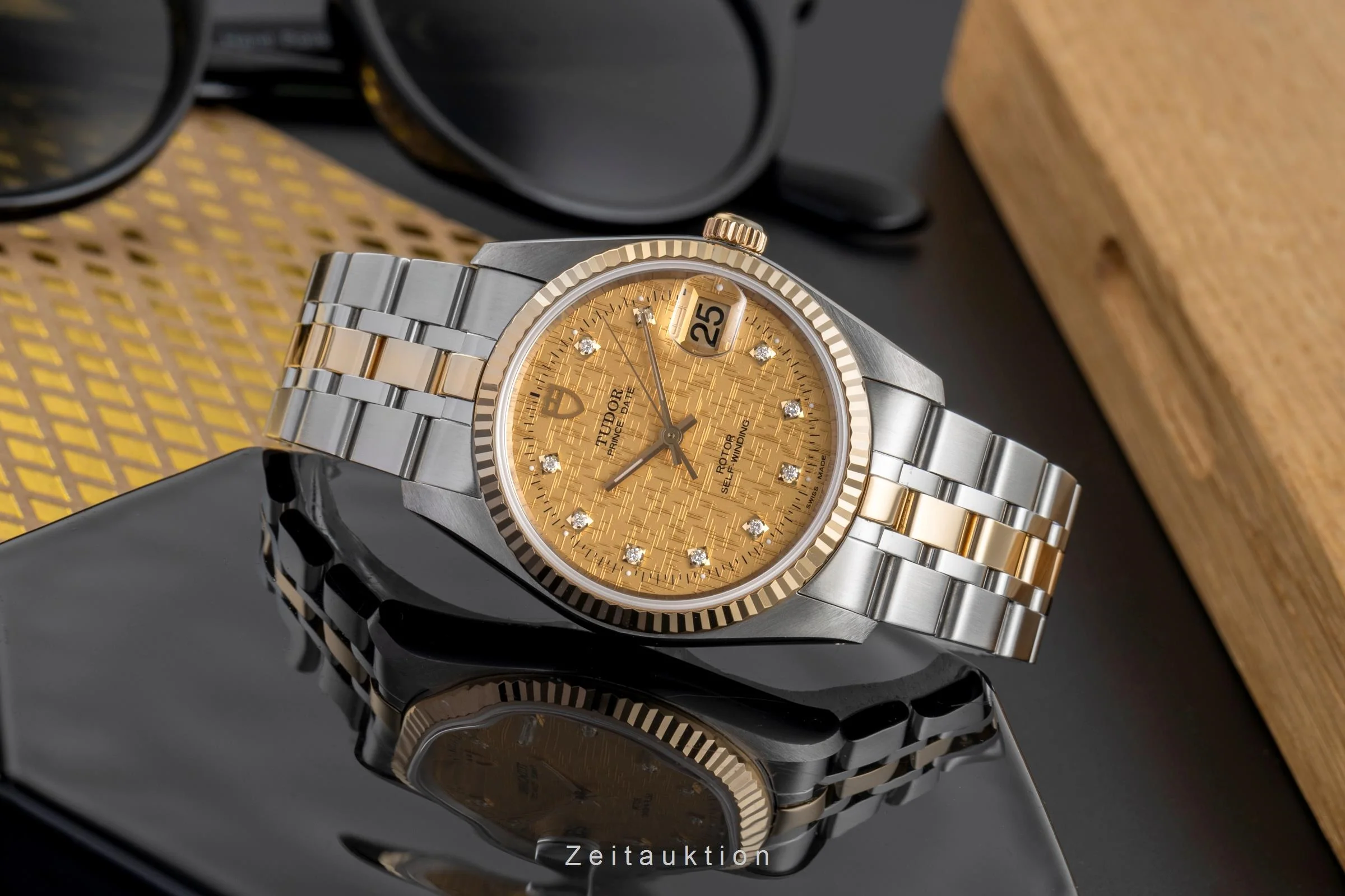 Tudor Prince Date steel / gold automatic men's watch 74033  [2503778] - Image 3