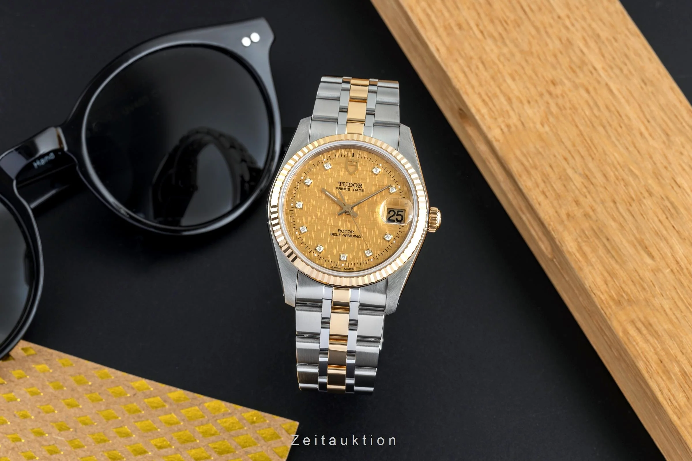 Tudor Prince Date steel / gold automatic men's watch 74033  [2503778] - Image 4