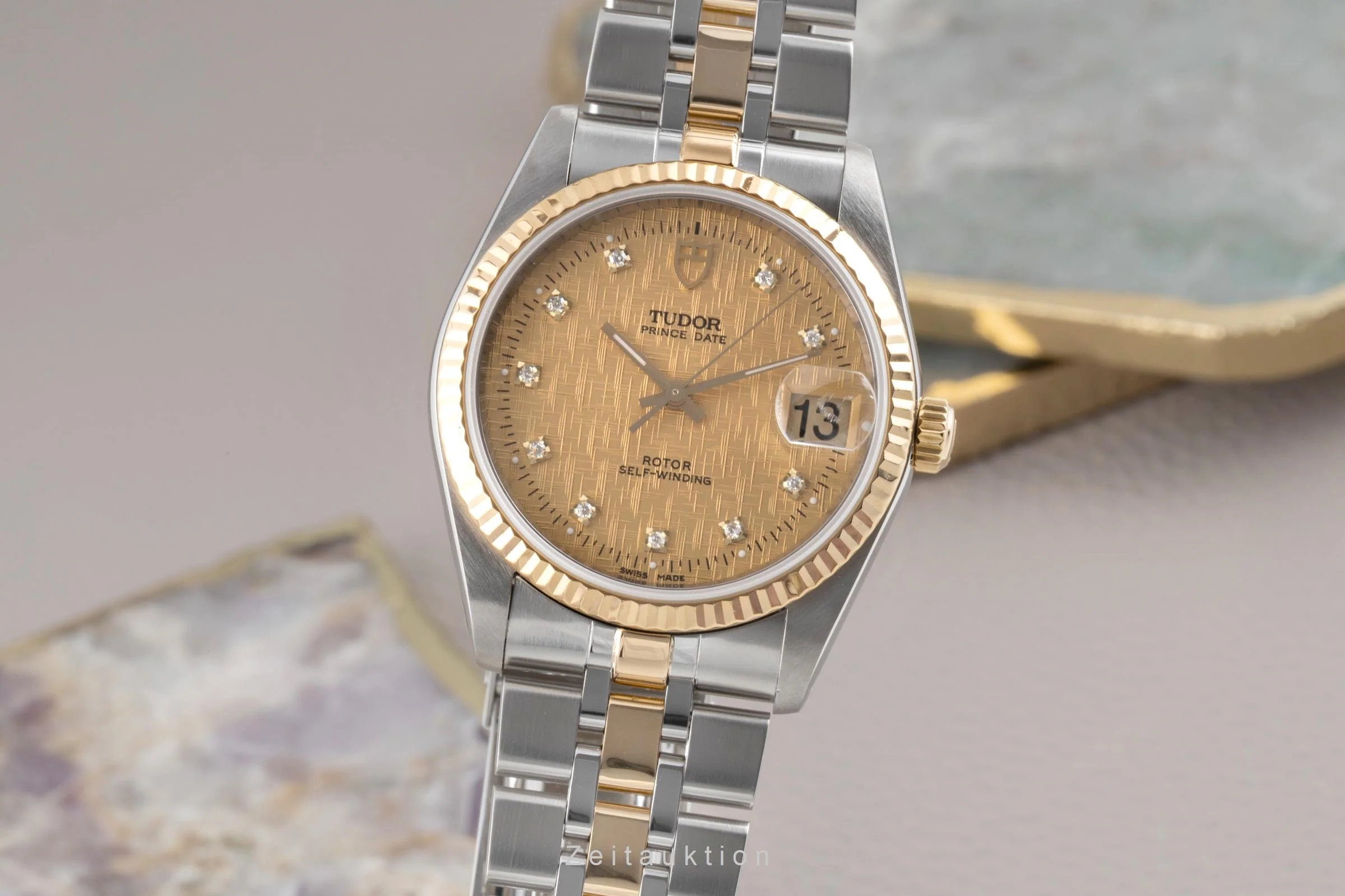 Tudor Prince Date steel / gold automatic men's watch 74033  [2503886] - Image 2
