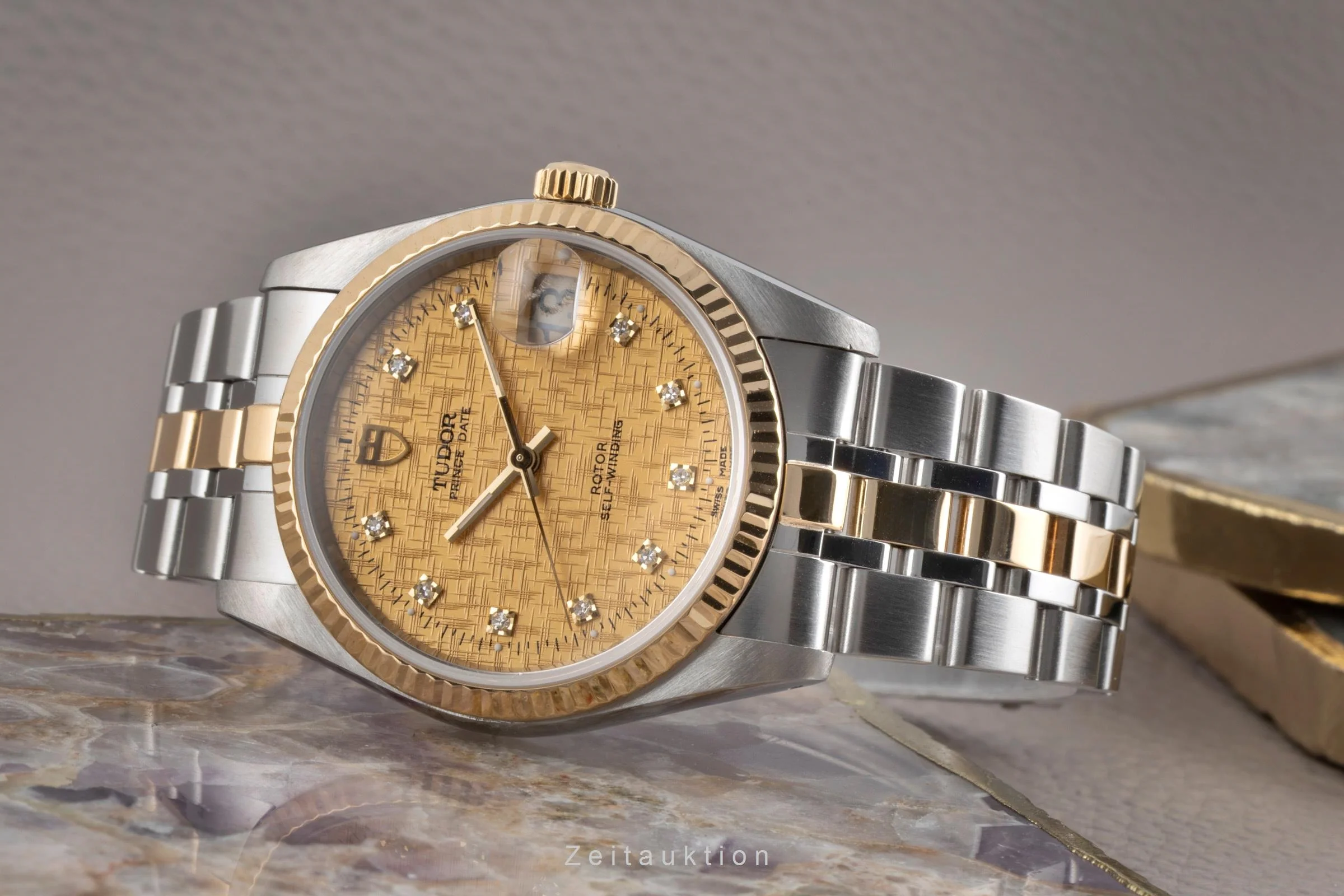 Tudor Prince Date steel / gold automatic men's watch 74033  [2503886] - Image 3