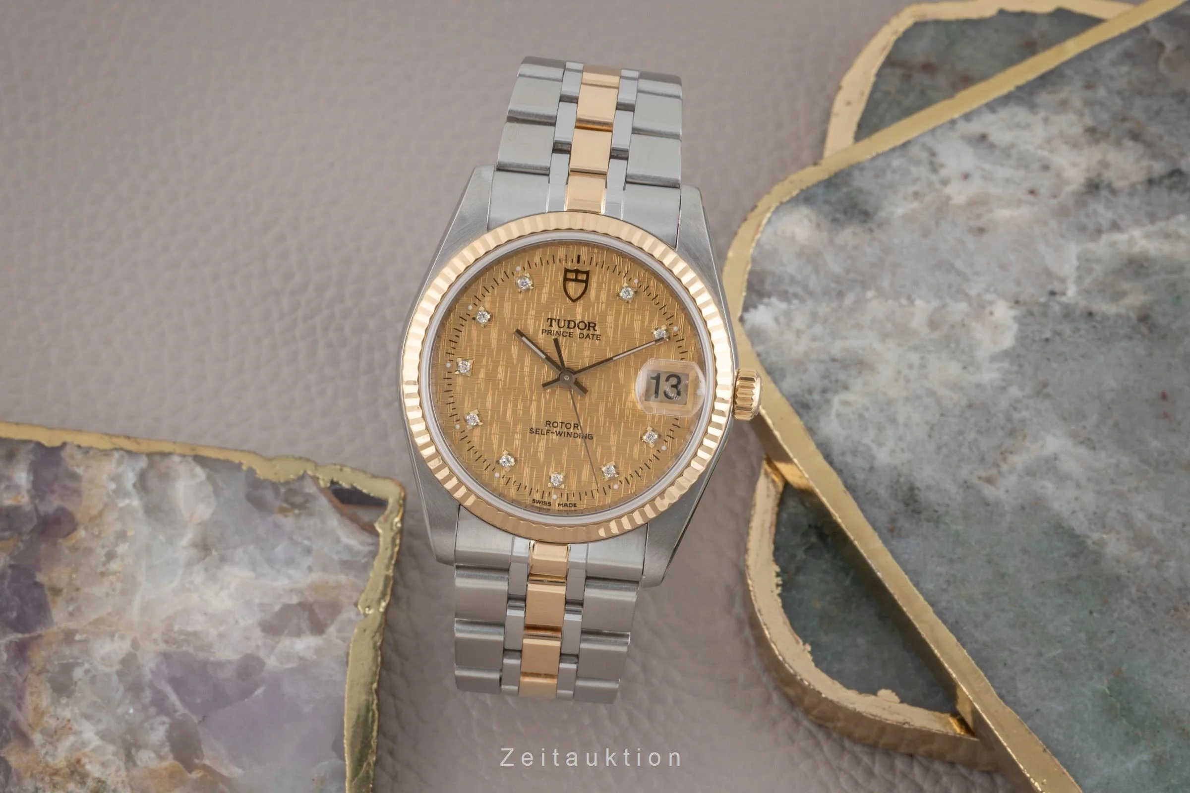 Tudor Prince Date steel / gold automatic men's watch 74033  [2503886] - Image 4