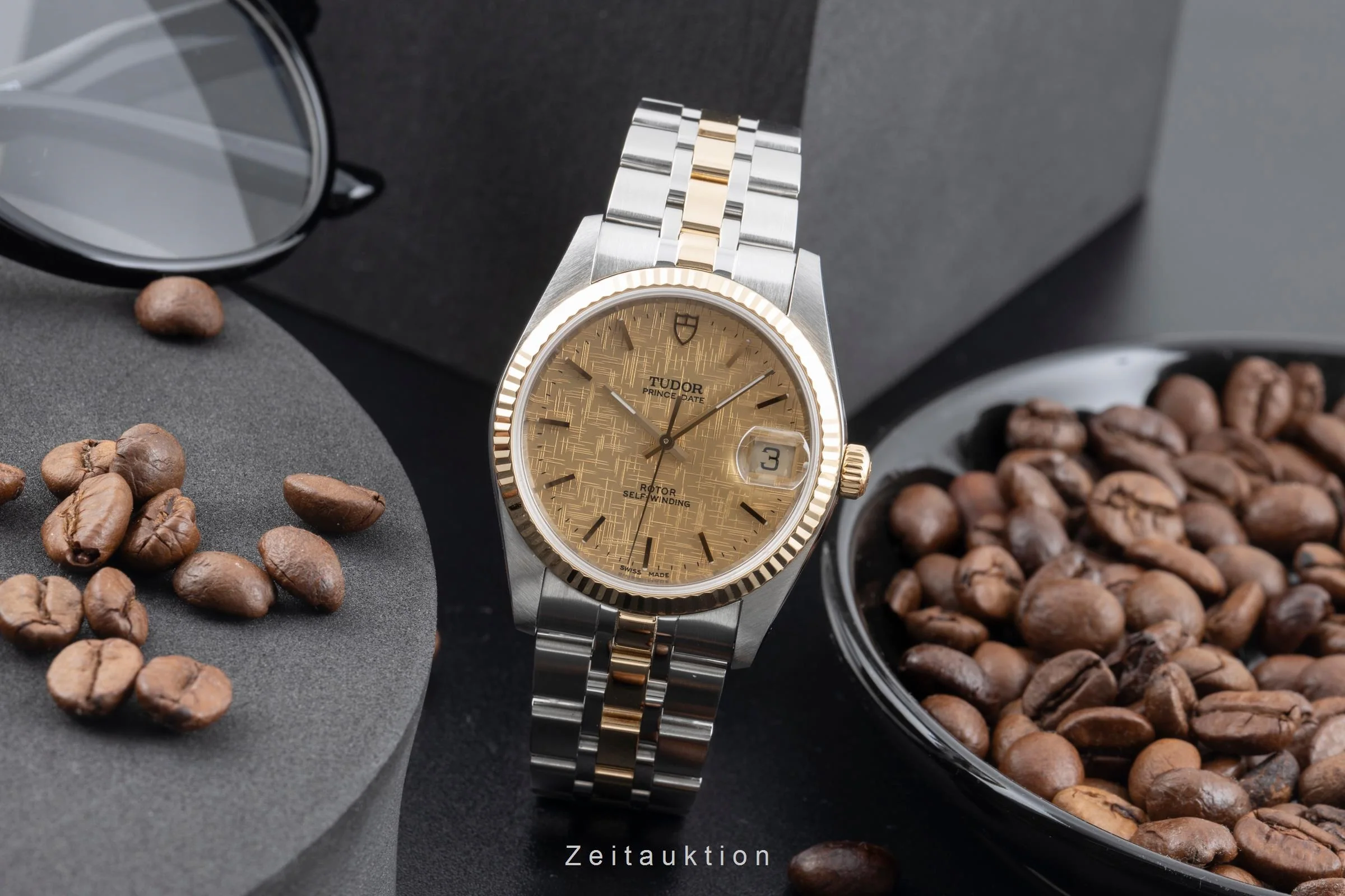 Tudor Prince Date steel / gold automatic men's watch 74033  [2505566] - Image 4