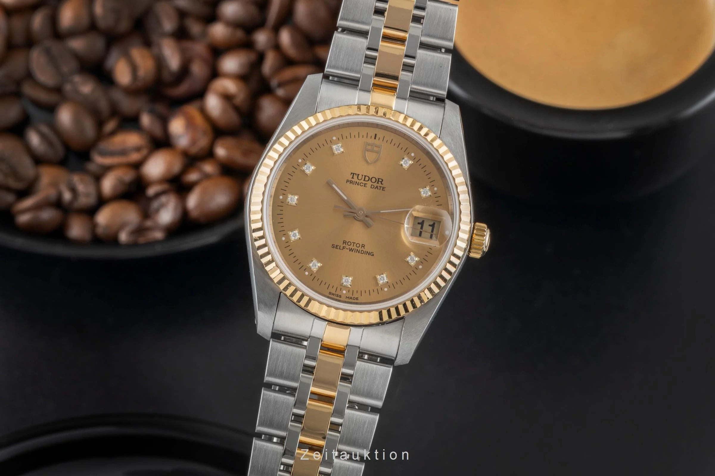 Tudor Prince Date steel / gold automatic men's watch 74033  [2600514] - Image 2