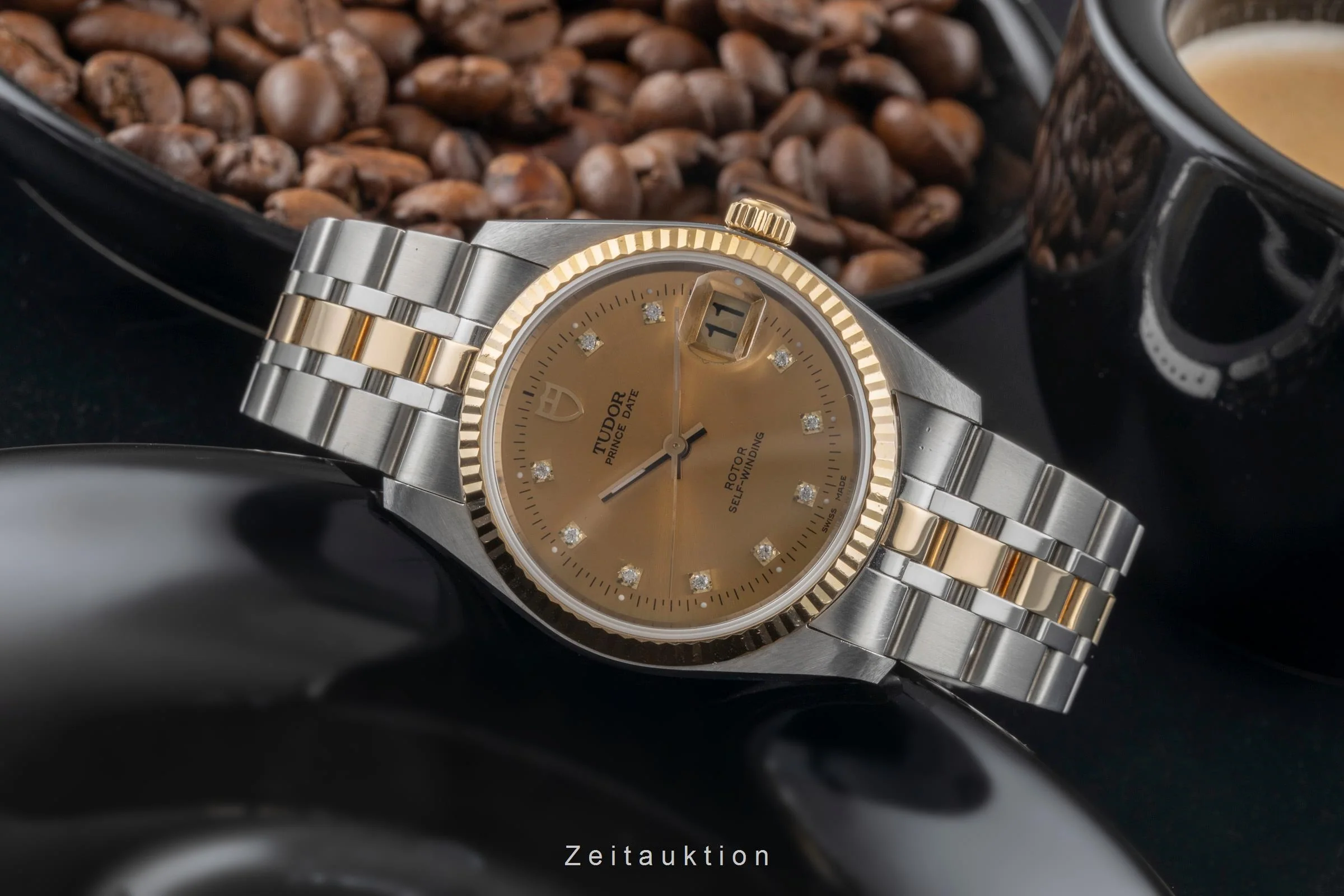Tudor Prince Date steel / gold automatic men's watch 74033  [2600514] - Image 3