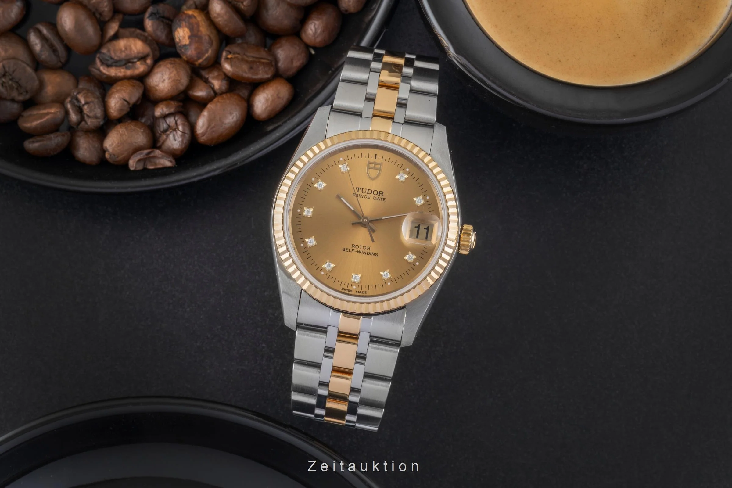 Tudor Prince Date steel / gold automatic men's watch 74033  [2600514] - Image 4
