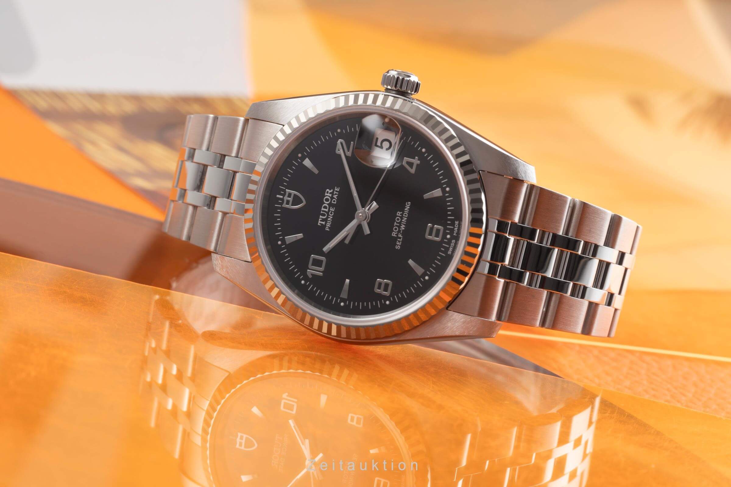Tudor Prince Date steel / white gold automatic men's watch 74034-0012  [2501166] - Image 3