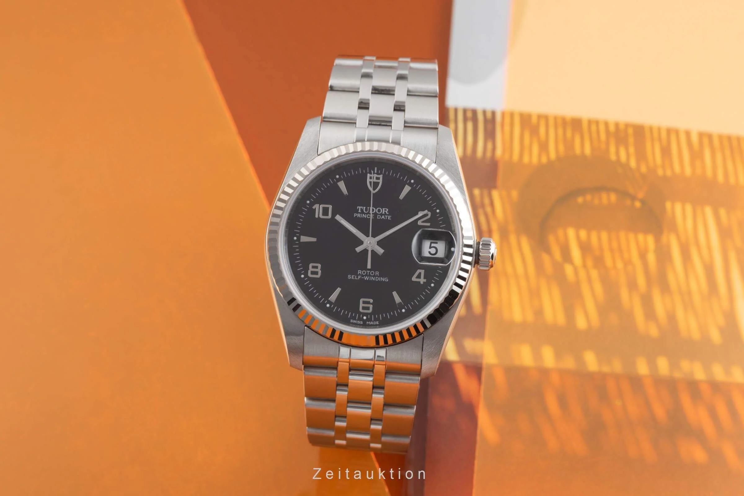 Tudor Prince Date steel / white gold automatic men's watch 74034-0012  [2501166] - Image 4