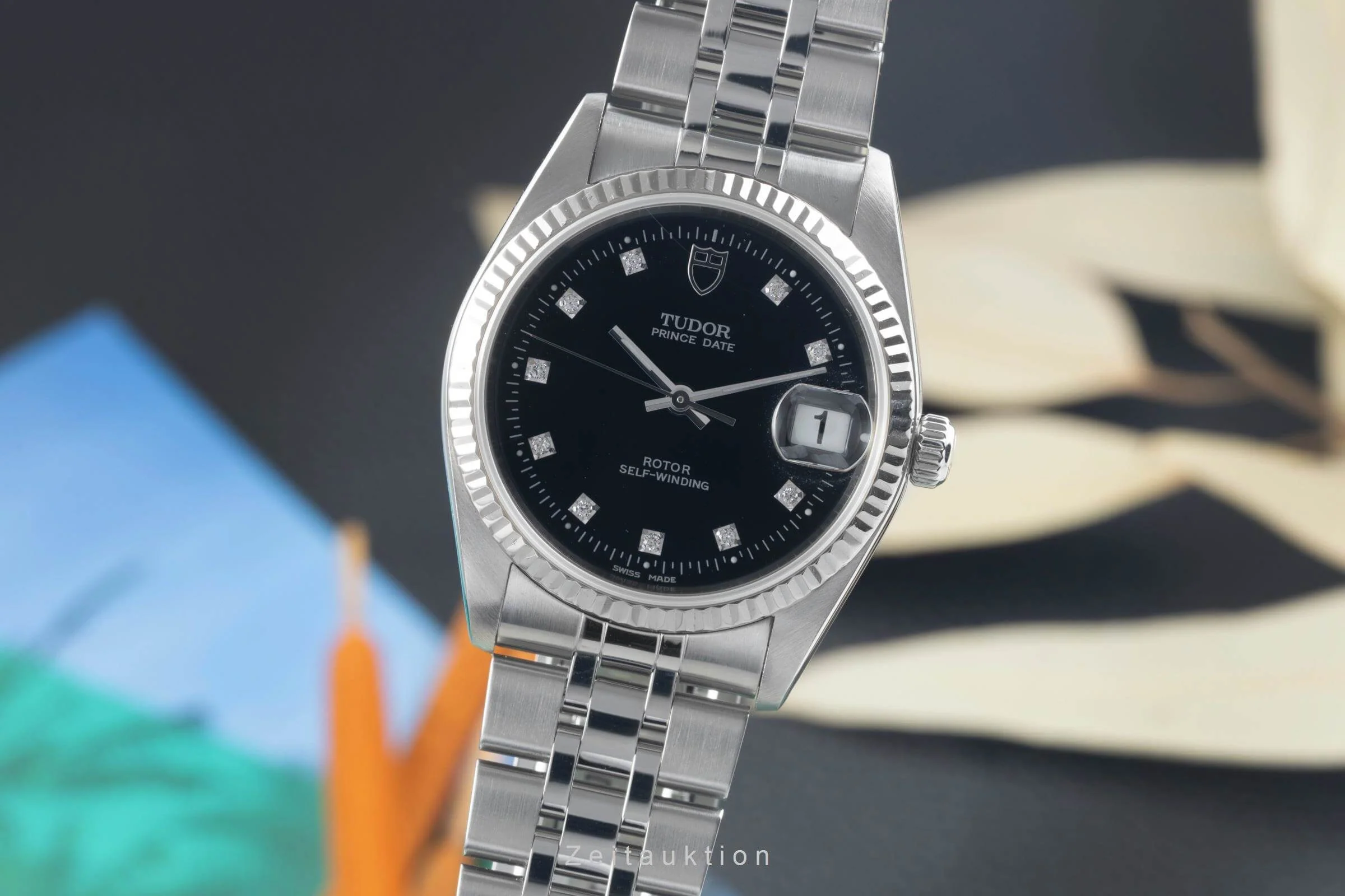 Tudor Prince Date steel / white gold automatic men's watch 74034  [2500401] - Image 2