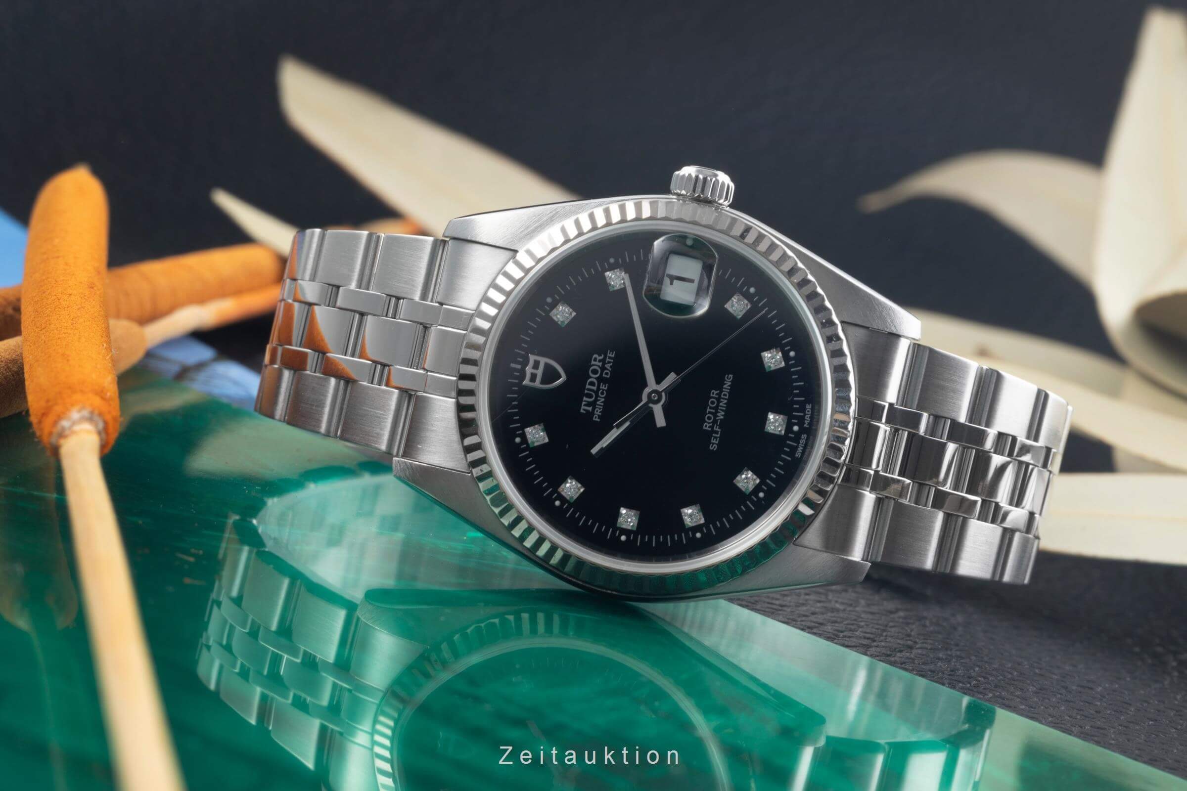 Tudor Prince Date steel / white gold automatic men's watch 74034  [2500401] - Image 3