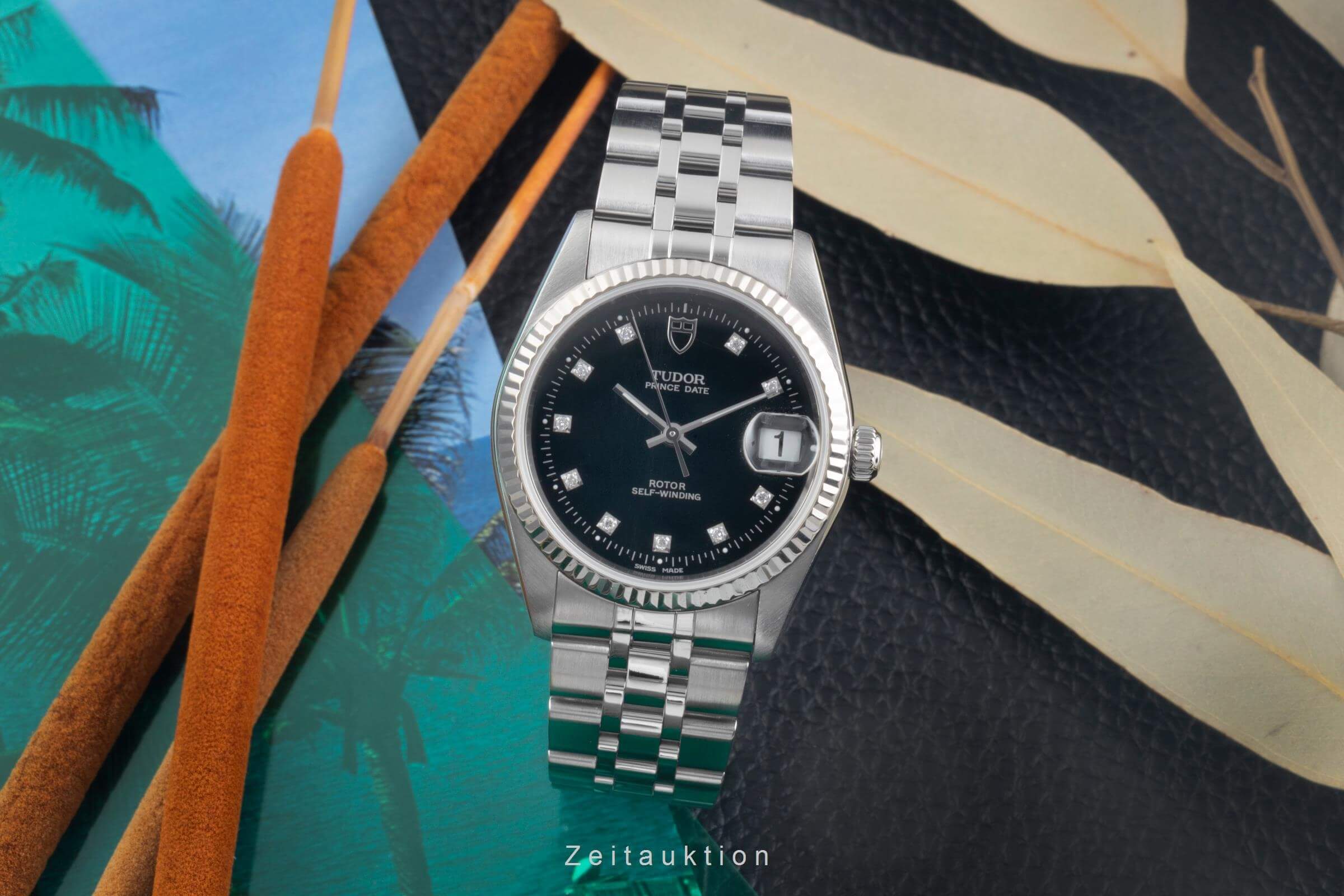 Tudor Prince Date steel / white gold automatic men's watch 74034  [2500401] - Image 4