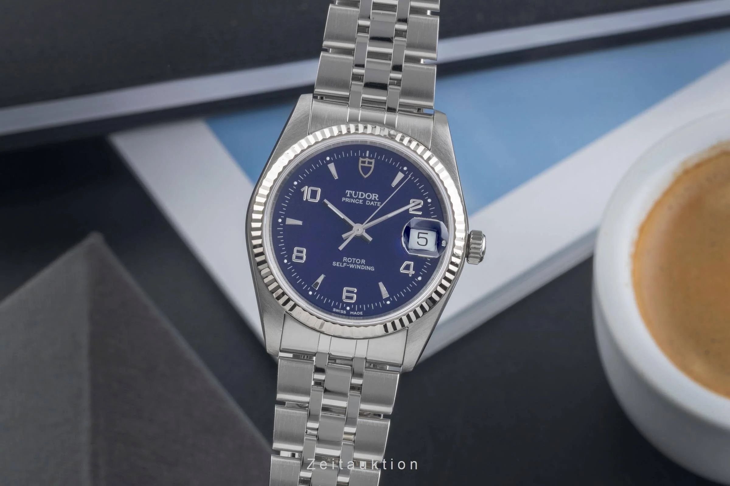 Tudor Prince Date steel / white gold automatic men's watch 74034  [2500404] - Image 2
