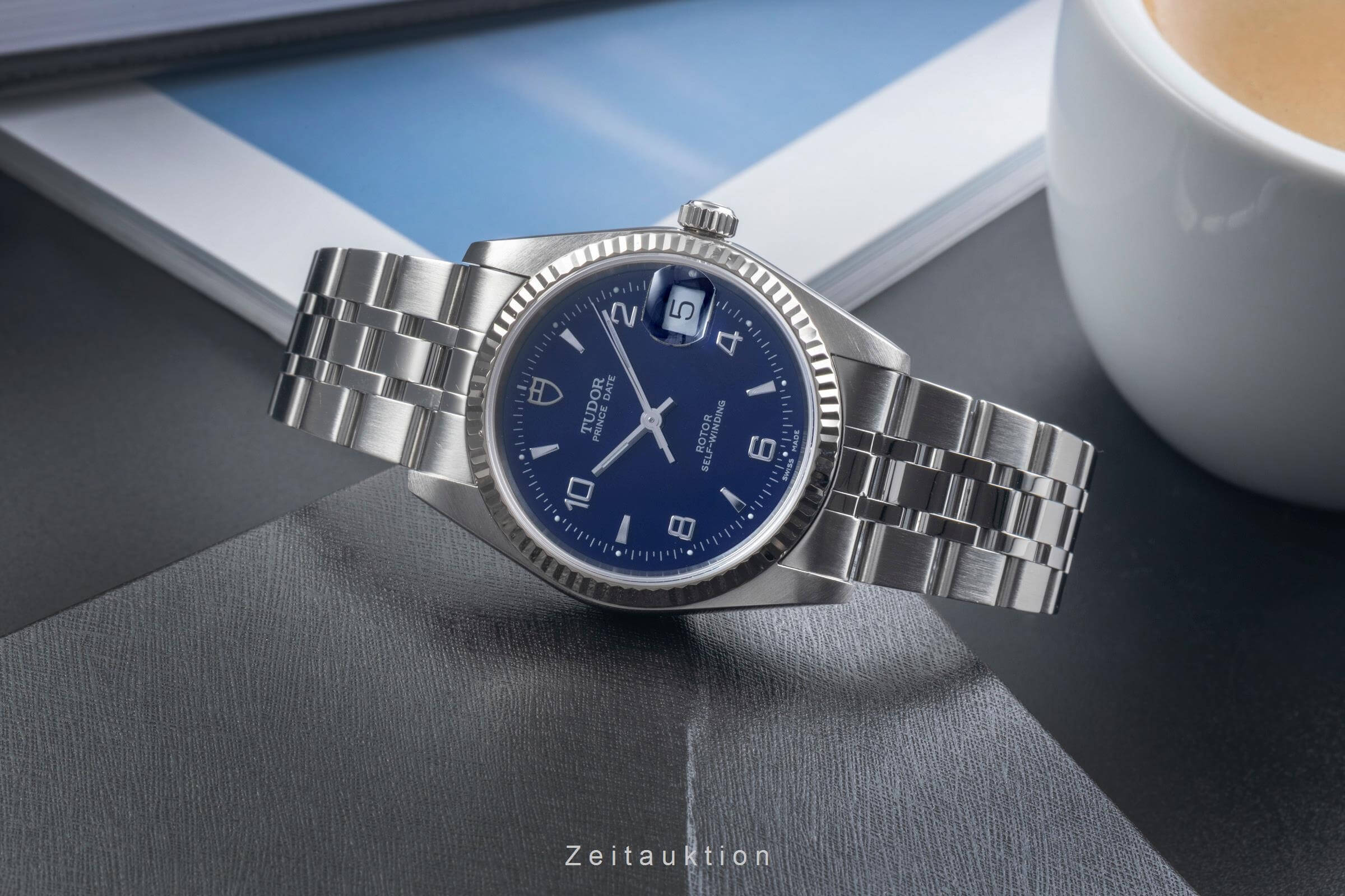 Tudor Prince Date steel / white gold automatic men's watch 74034  [2500404] - Image 3