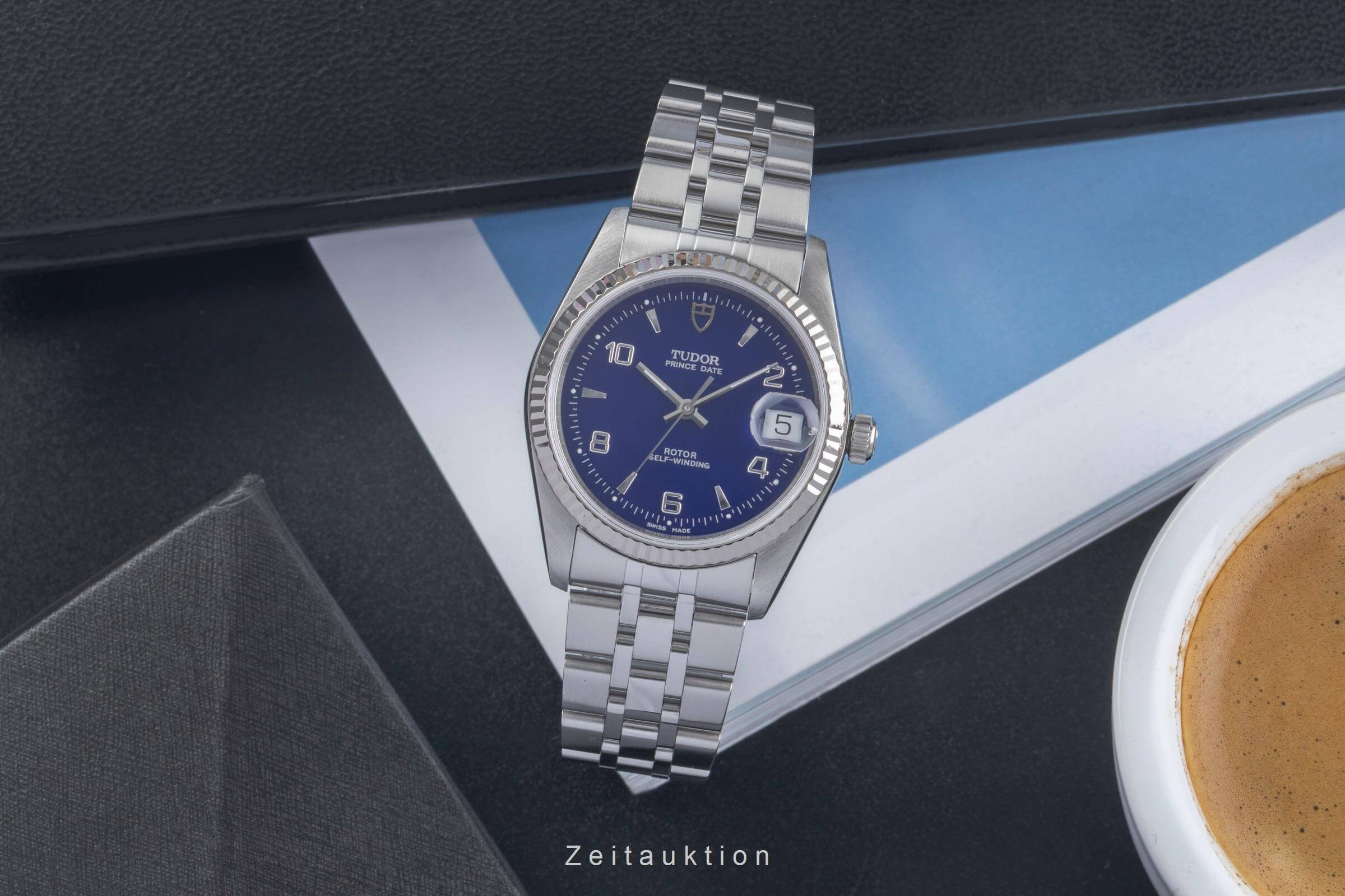 Tudor Prince Date steel / white gold automatic men's watch 74034  [2500404] - Image 4