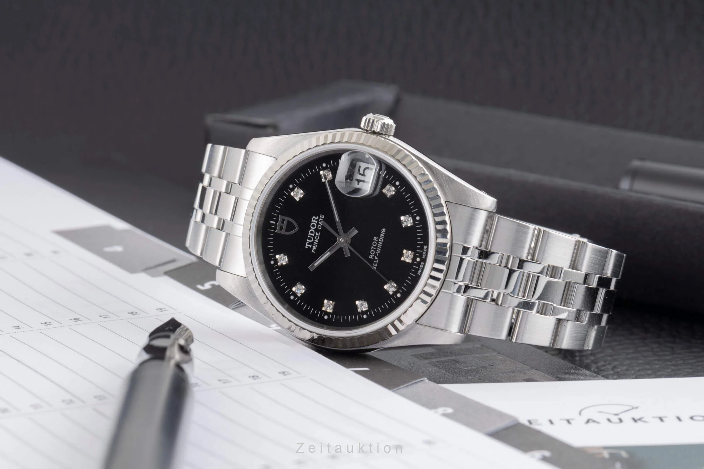 Tudor Prince Date steel / white gold automatic men's watch 74034  [2501237] - Image 3