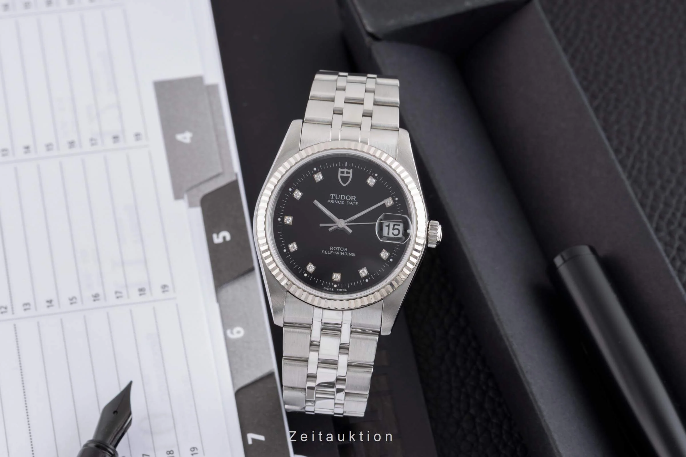 Tudor Prince Date steel / white gold automatic men's watch 74034  [2501237] - Image 4
