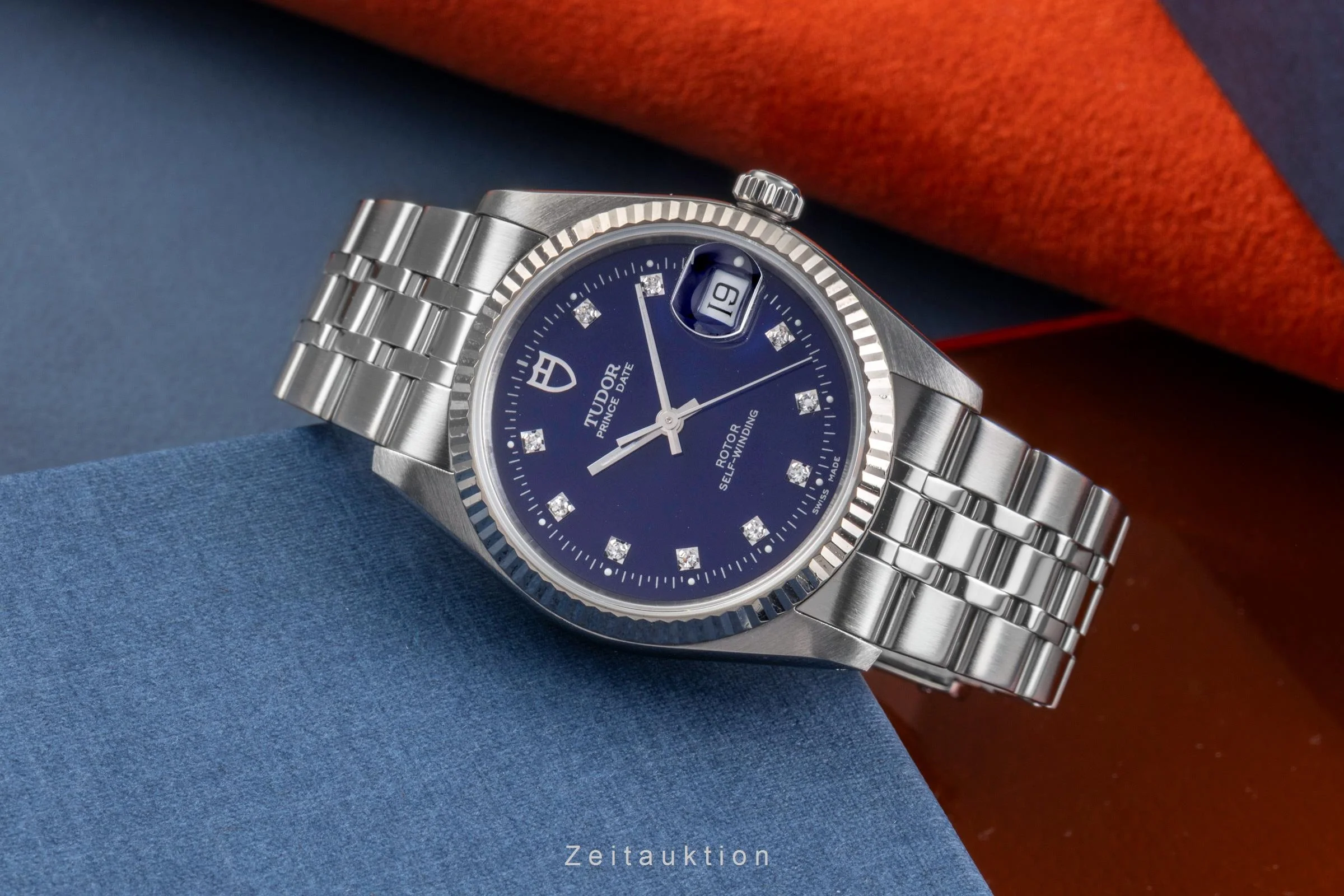 Tudor Prince Date steel / white gold automatic men's watch 74034  [2502609] - Image 3