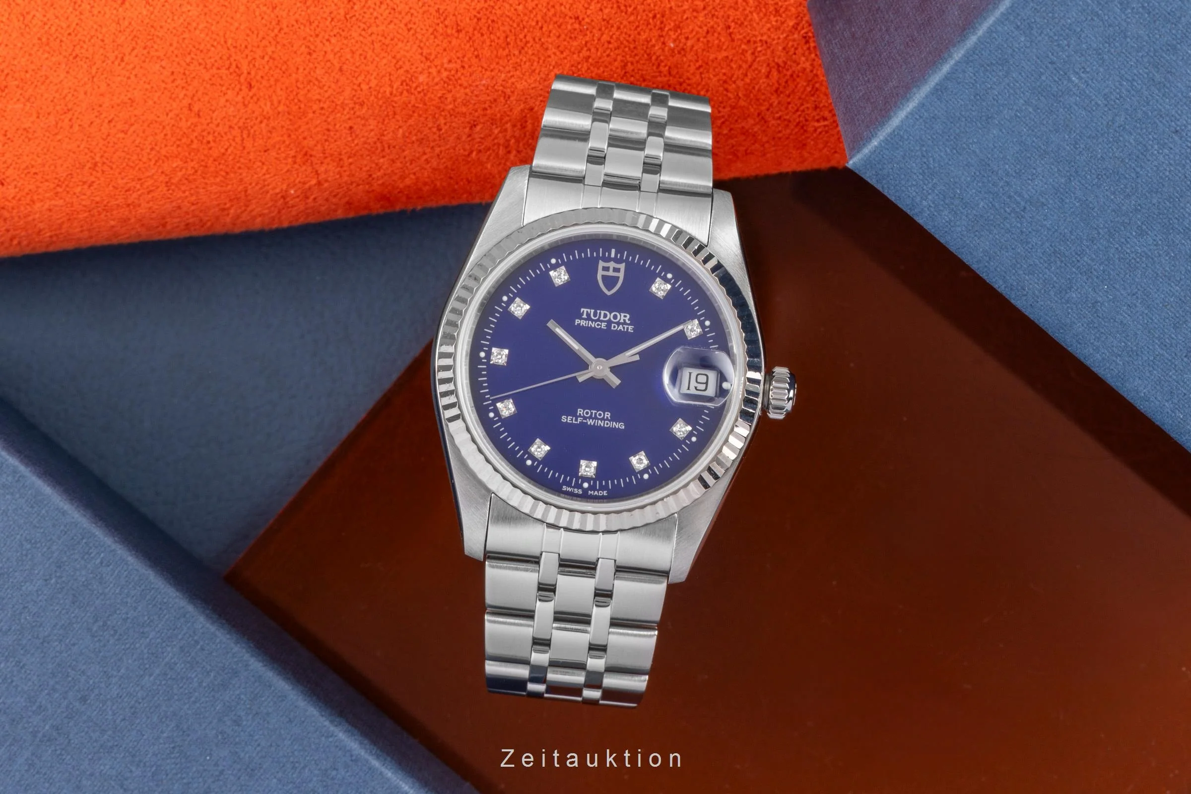 Tudor Prince Date steel / white gold automatic men's watch 74034  [2502609] - Image 4