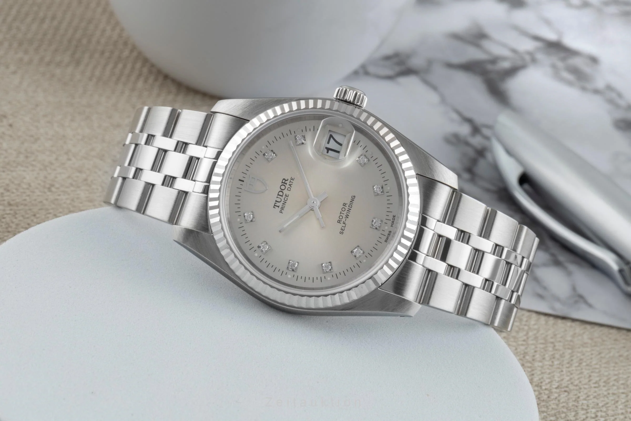 Tudor Prince Date steel / white gold automatic men's watch 74034  [2505500] - Image 3
