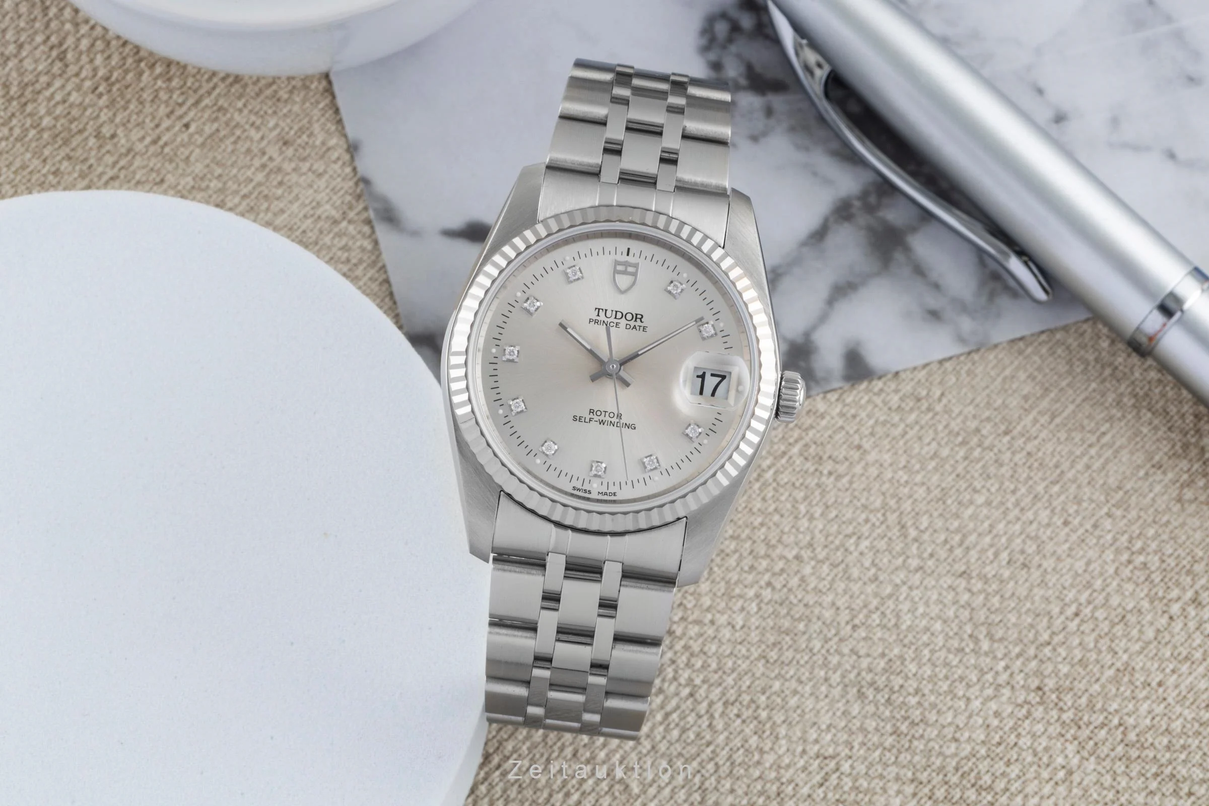 Tudor Prince Date steel / white gold automatic men's watch 74034  [2505500] - Image 4