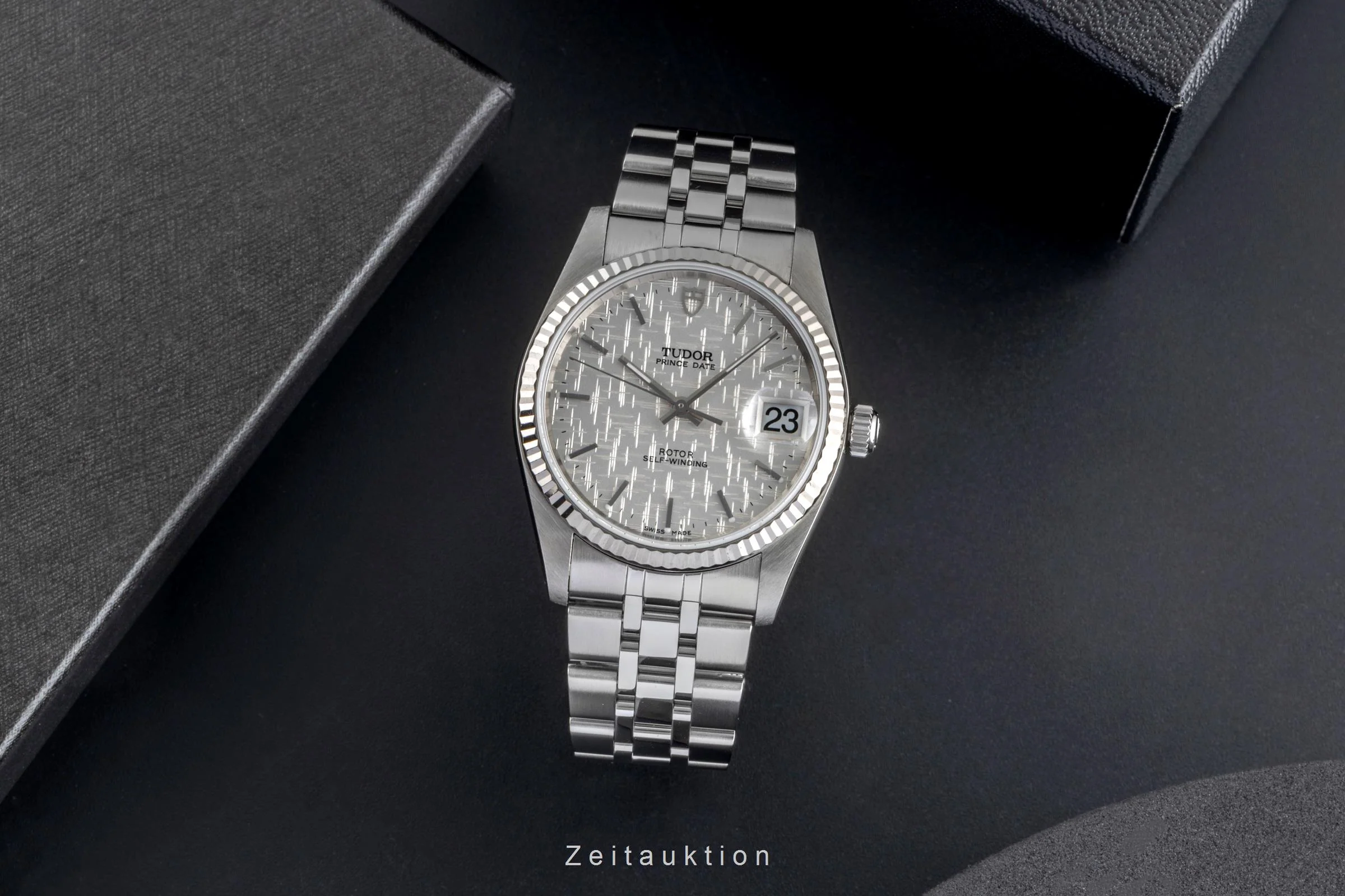 Tudor Prince Date steel / white gold automatic men's watch 74034  [2506235] - Image 4