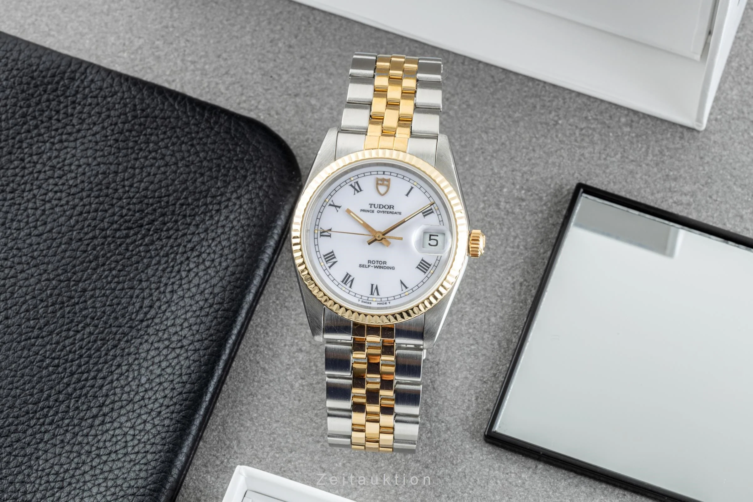 Tudor Prince Oysterdate steel / gold automatic men's watch 74033  [2304720] - Image 3