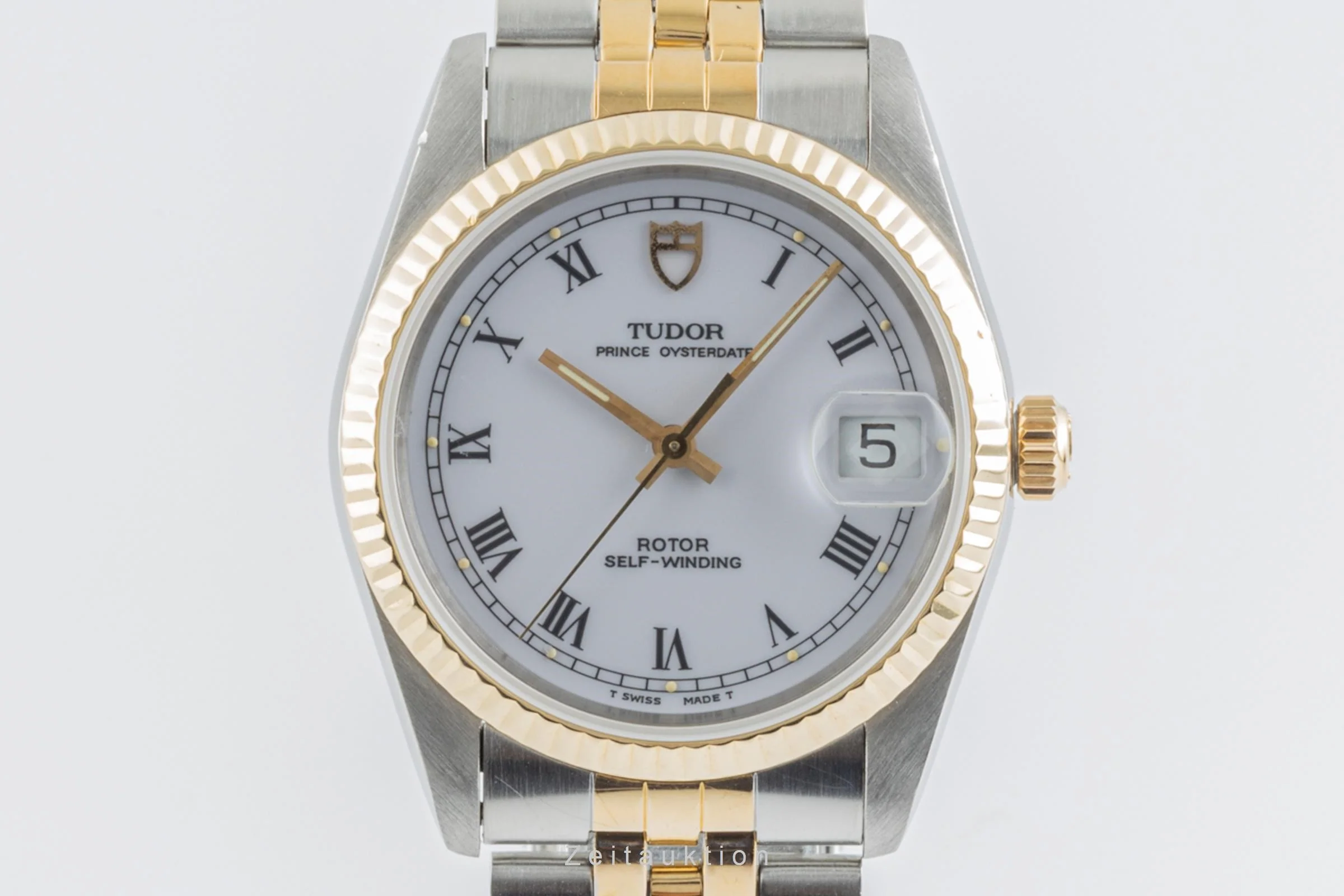 Tudor Prince Oysterdate steel / gold automatic men's watch 74033  [2304720] - Image 8